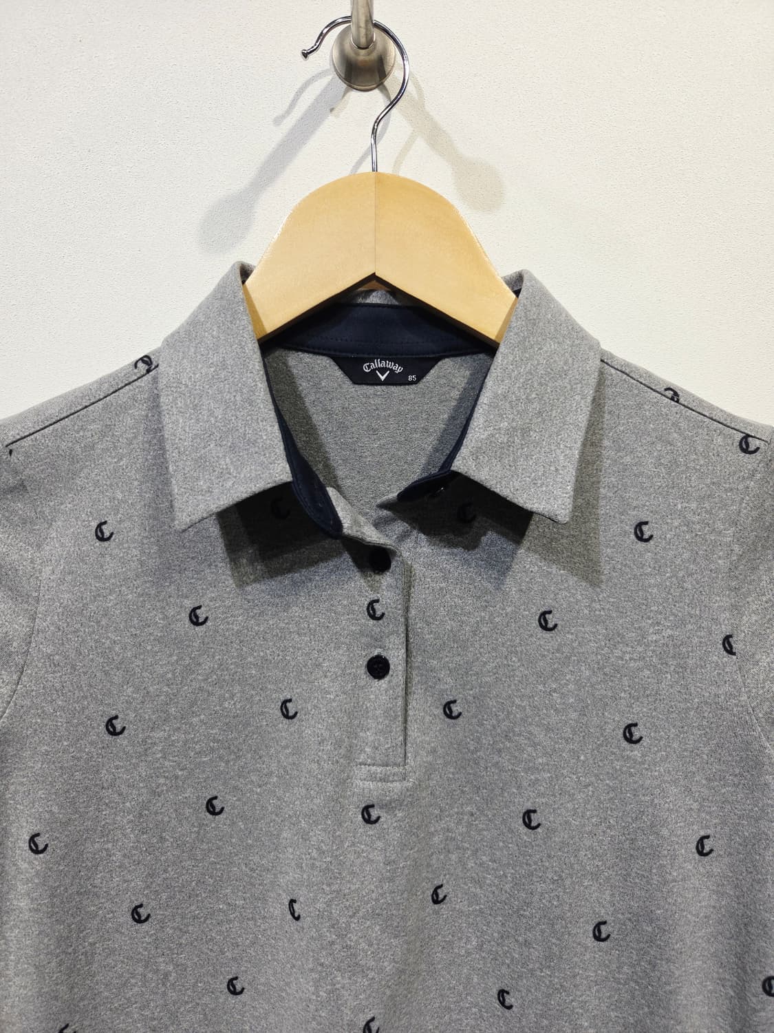 캘러웨이(Callaway) 로고 패턴 긴팔 골프 카라티 상품이미지3