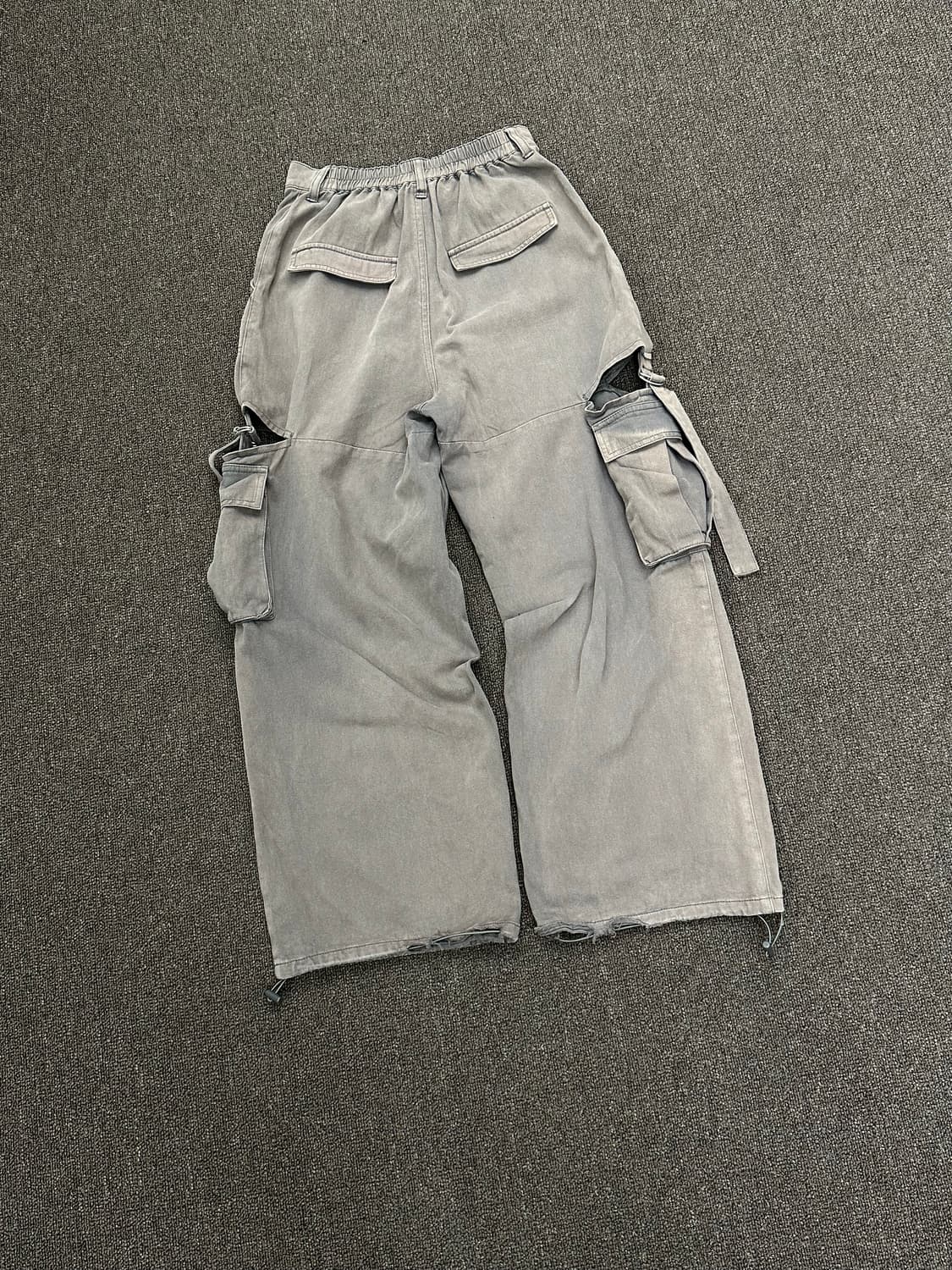 OS)Japanese vintage 여성 스트랩 와이드 카고 팬츠 상품이미지4