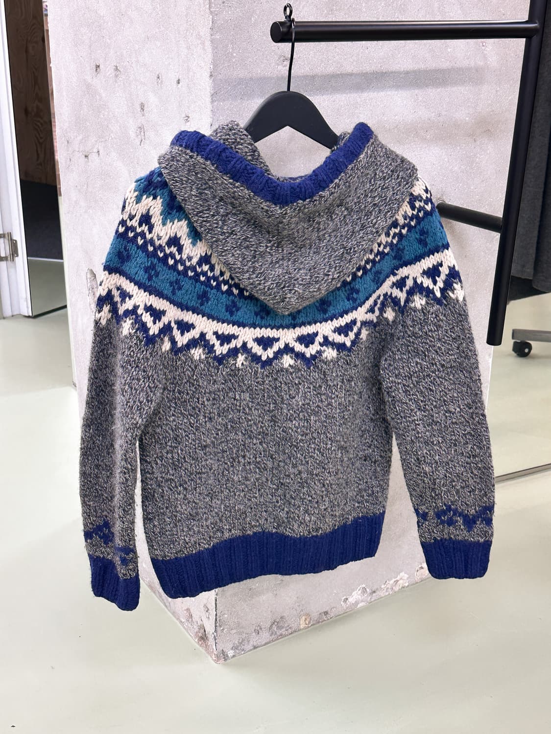 winter ethnic knit zip hoody 상품이미지6