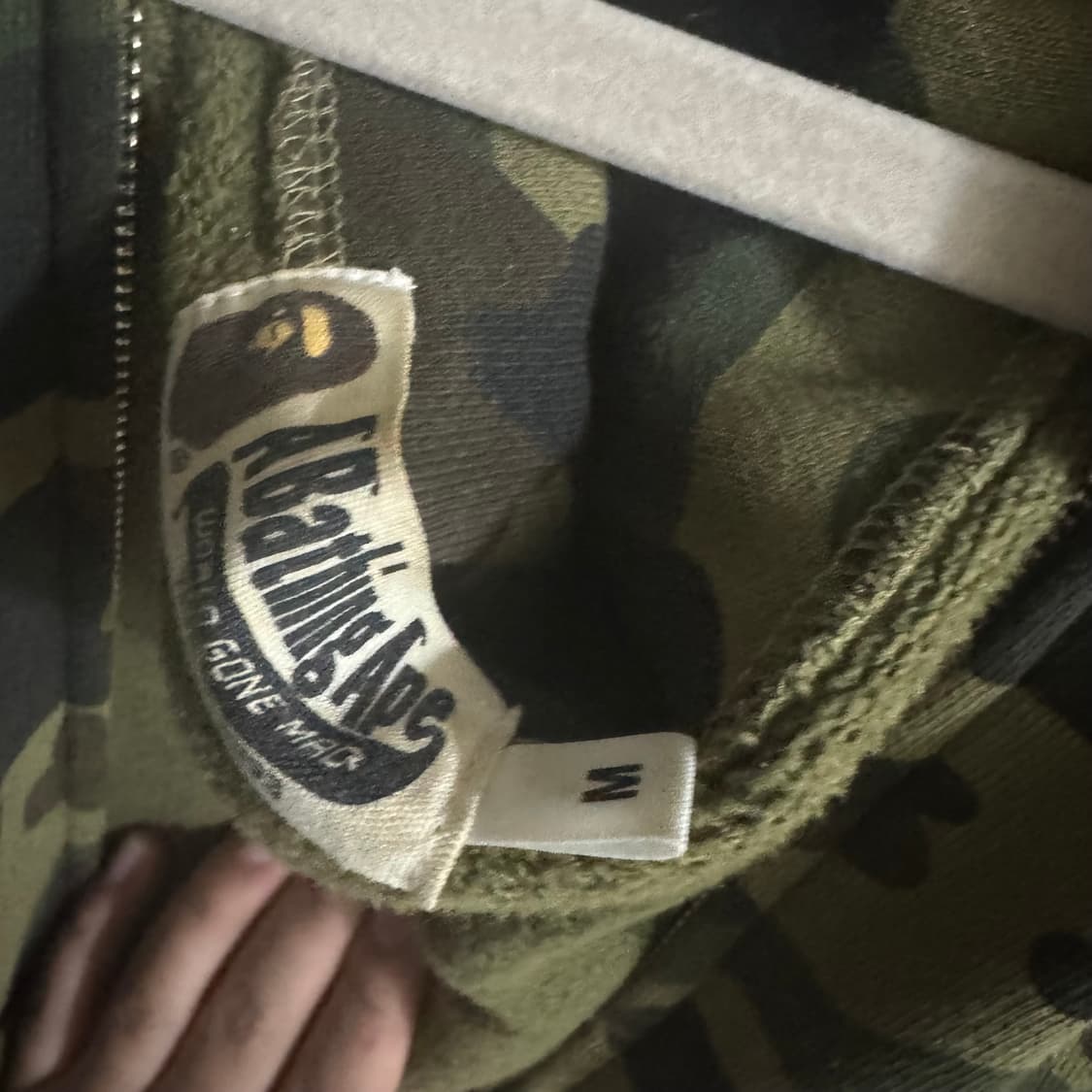 베이프 녹계 샤크 후드집업 M 상품이미지4