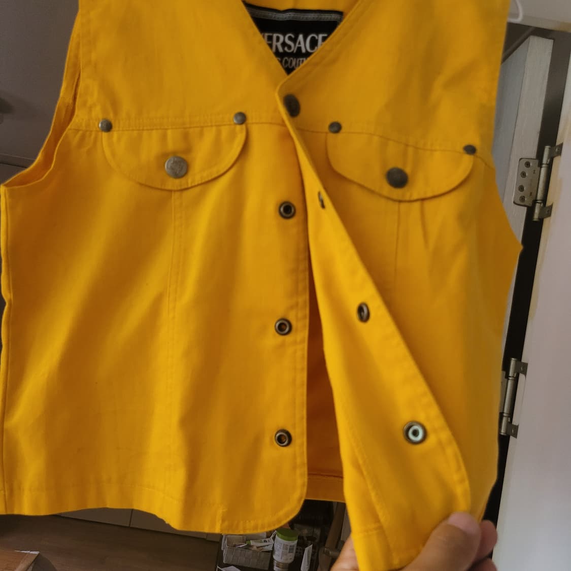 새제품 구형 베르사체 메두사 빅로고 조끼 상품이미지8