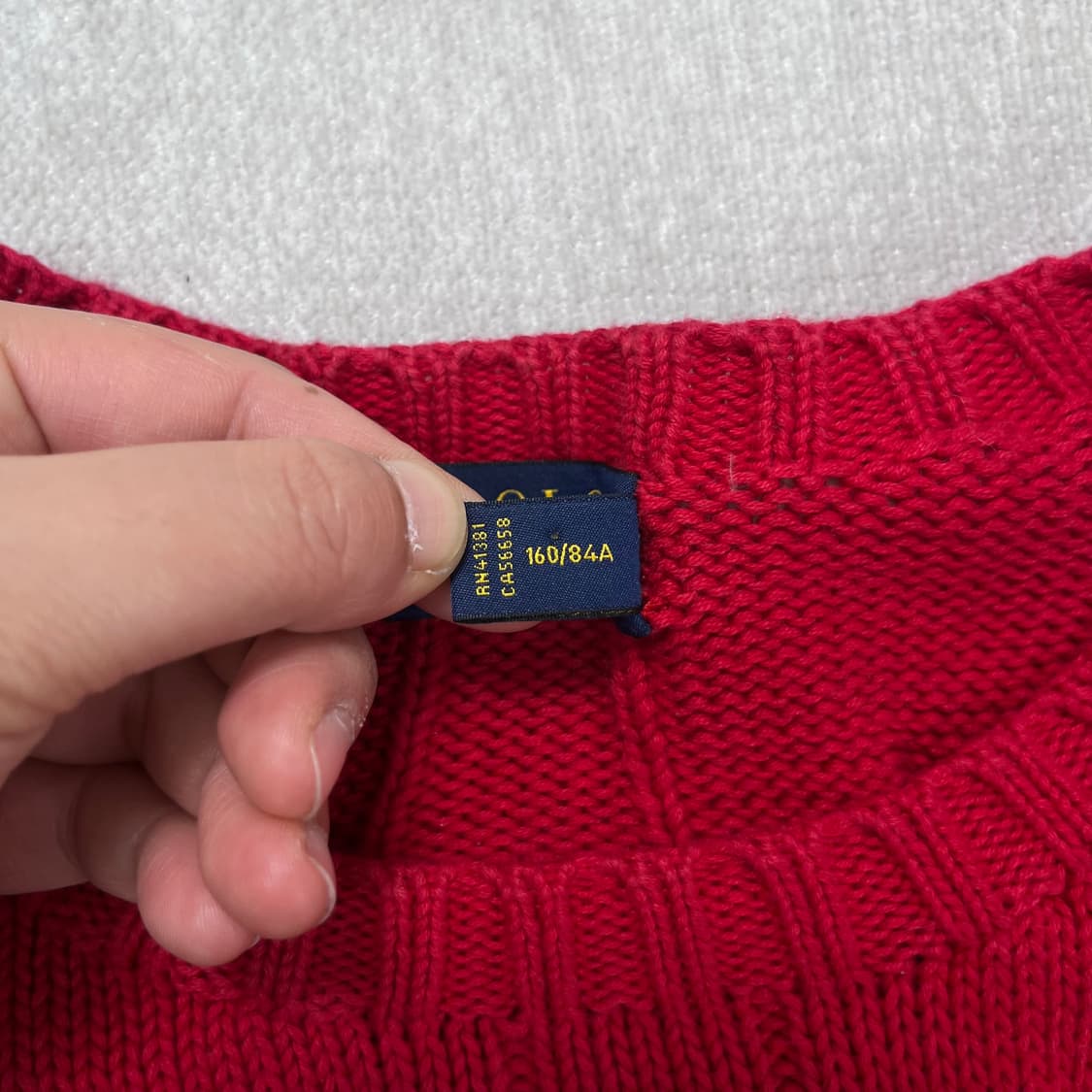 W 95 폴로 랄프로렌 커프스 꽈배기 니트 상품이미지3