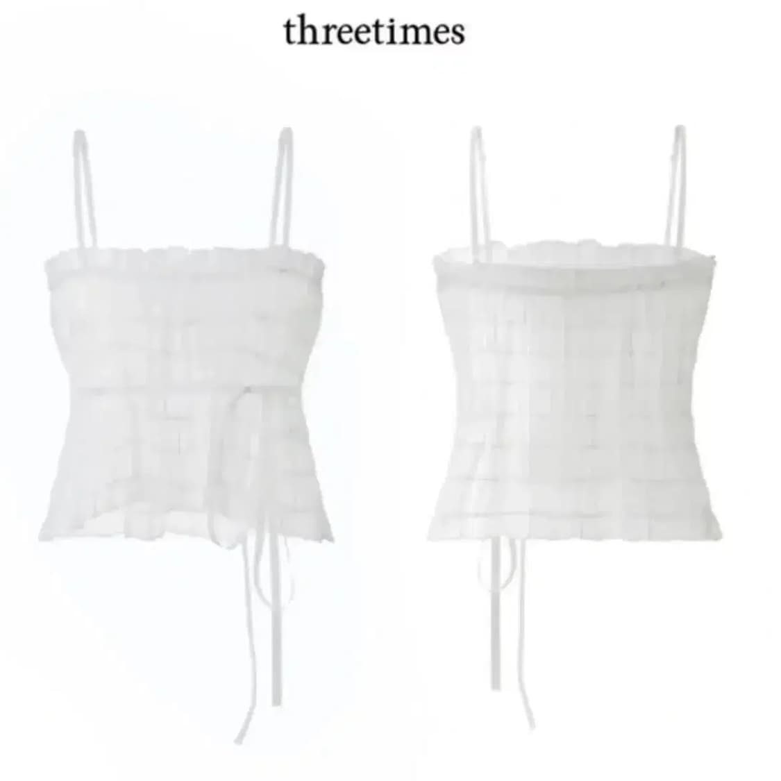 쓰리타임즈 쉬폰 링클 슬리브리스 상품이미지1