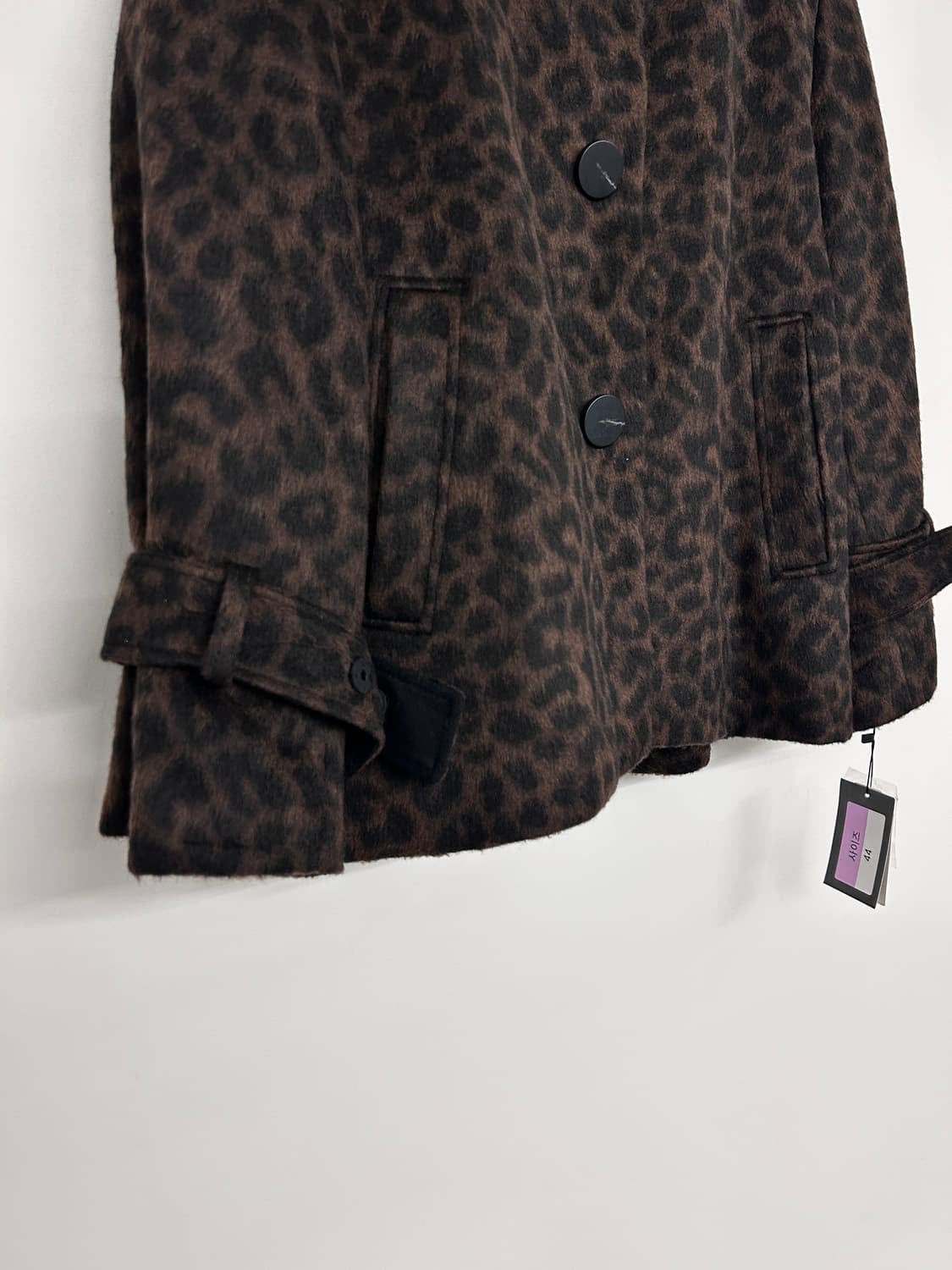 Vera Wang 하이넥 레오파드 자켓 상품이미지6