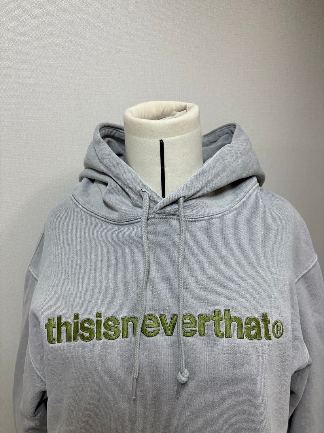 디스이즈네버댓 thisisneverthat 그린-그레이 후드 M 상품이미지4