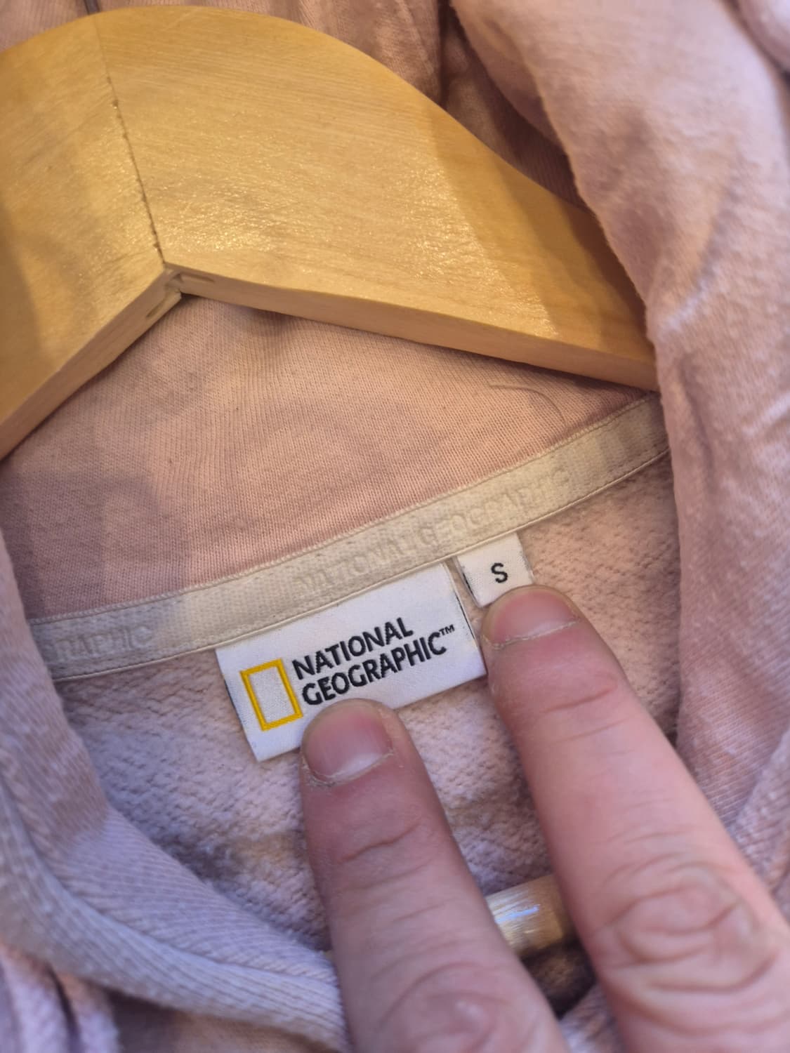 내셔널지오그래픽 핑크 후드티 S 상품이미지4