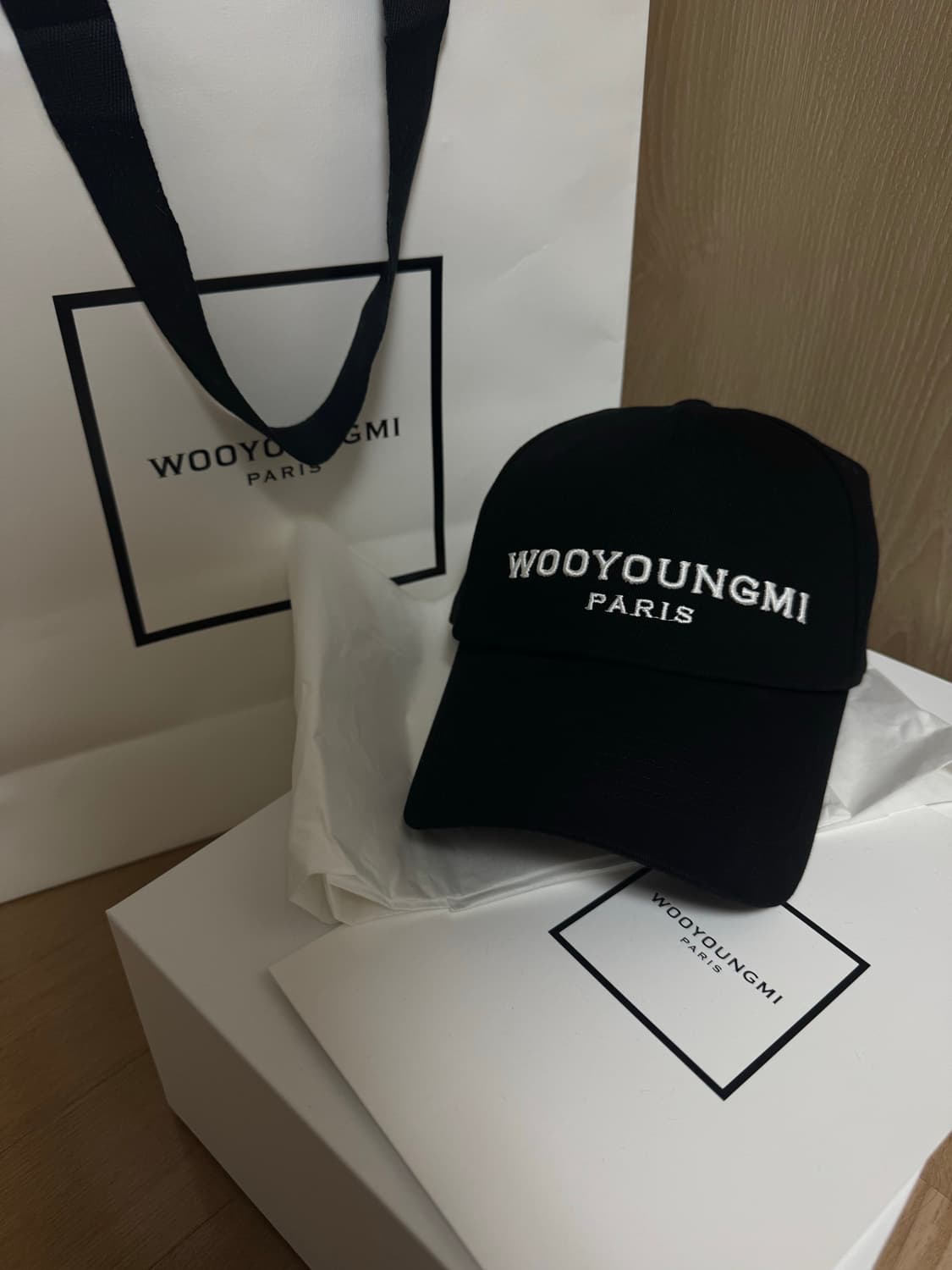 우영미 로고 볼캡 모자 상품이미지1