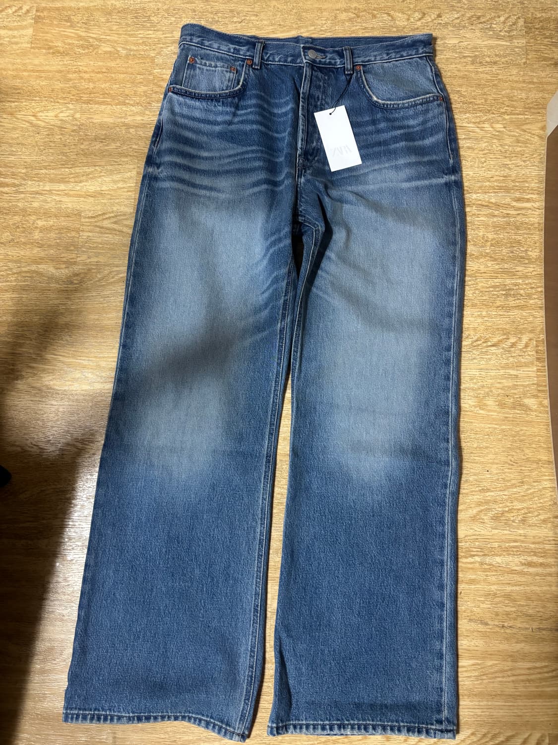 자라 / 배기 플레어 핏 데님팬츠 블루 / 44 상품이미지6