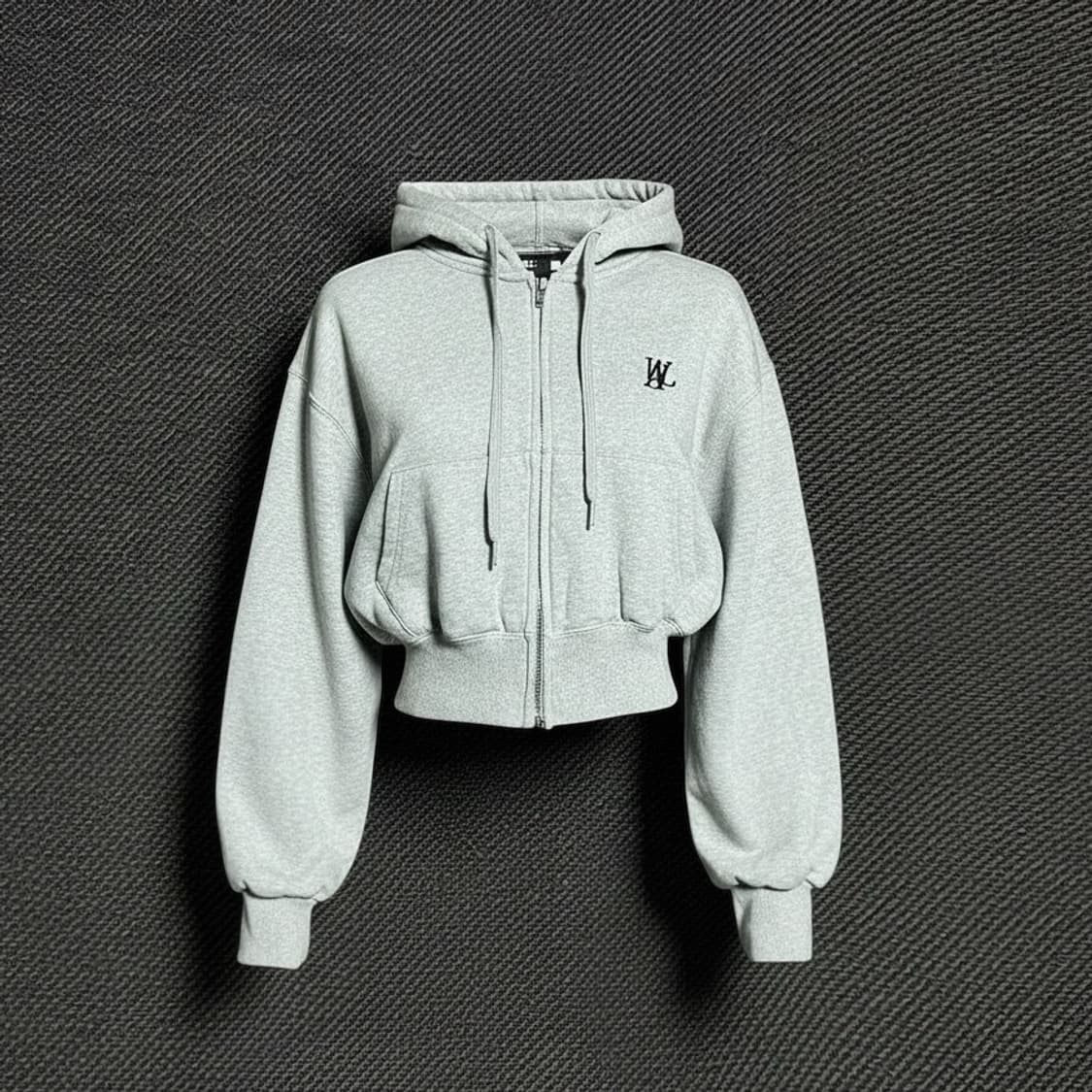 [XS] Wooalong 우알롱 크롭 투웨이 후드집업 자켓 상품이미지1