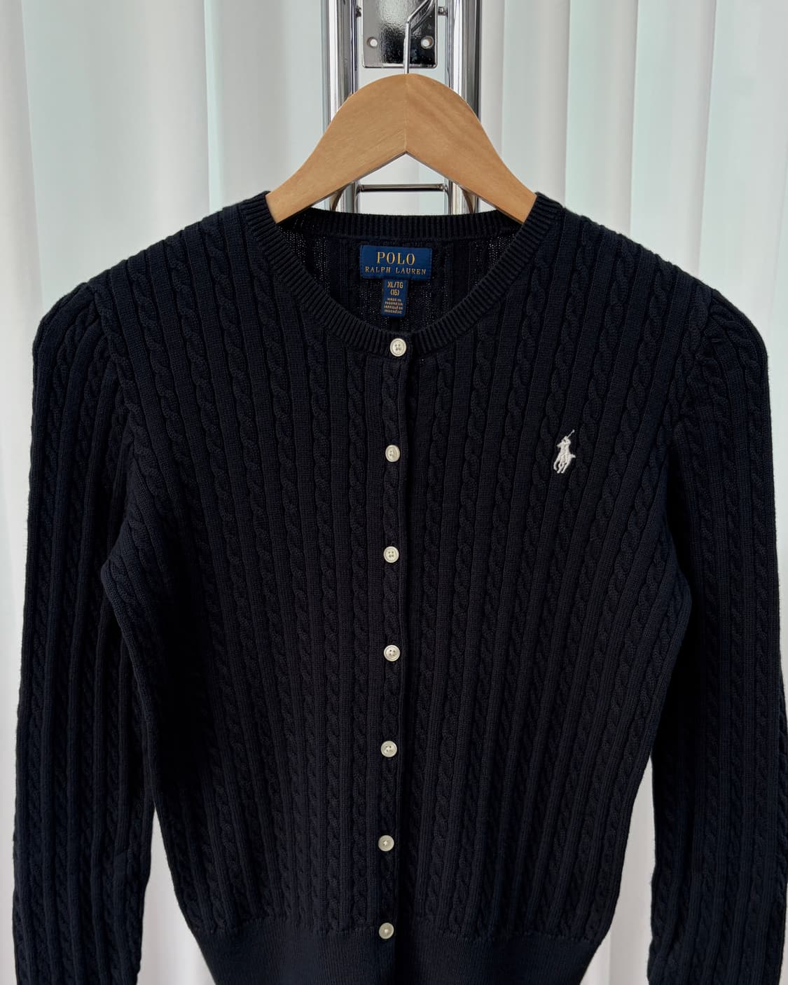 [XL/16]폴로 랄프로렌 걸즈 케이블 니트 가디건 navy 상품이미지4