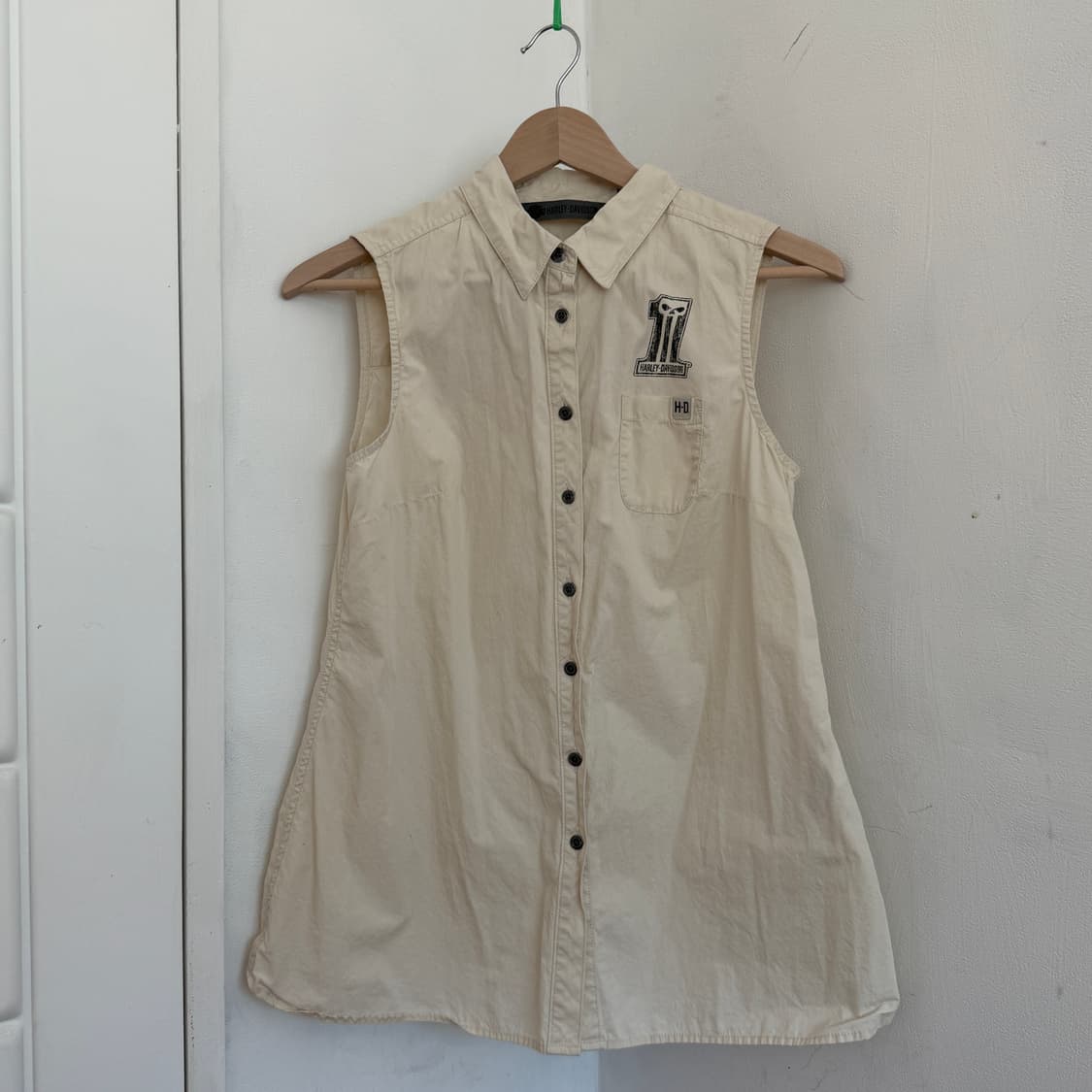 Harley Davidson Skull Tie-front shirt 상품이미지4