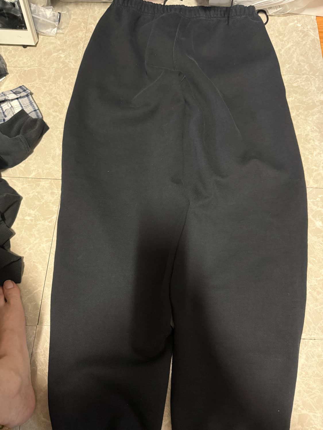 S사이즈 스투시 나이키 NRG 워시드 플리스 팬츠 블랙 상품이미지10