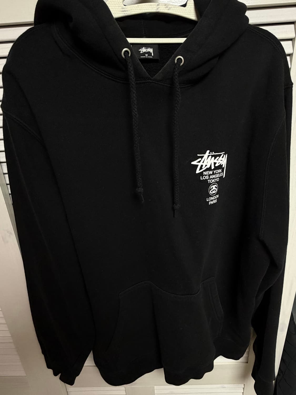 스투시 월드투어 후드 블랙 M사이즈 상품이미지4