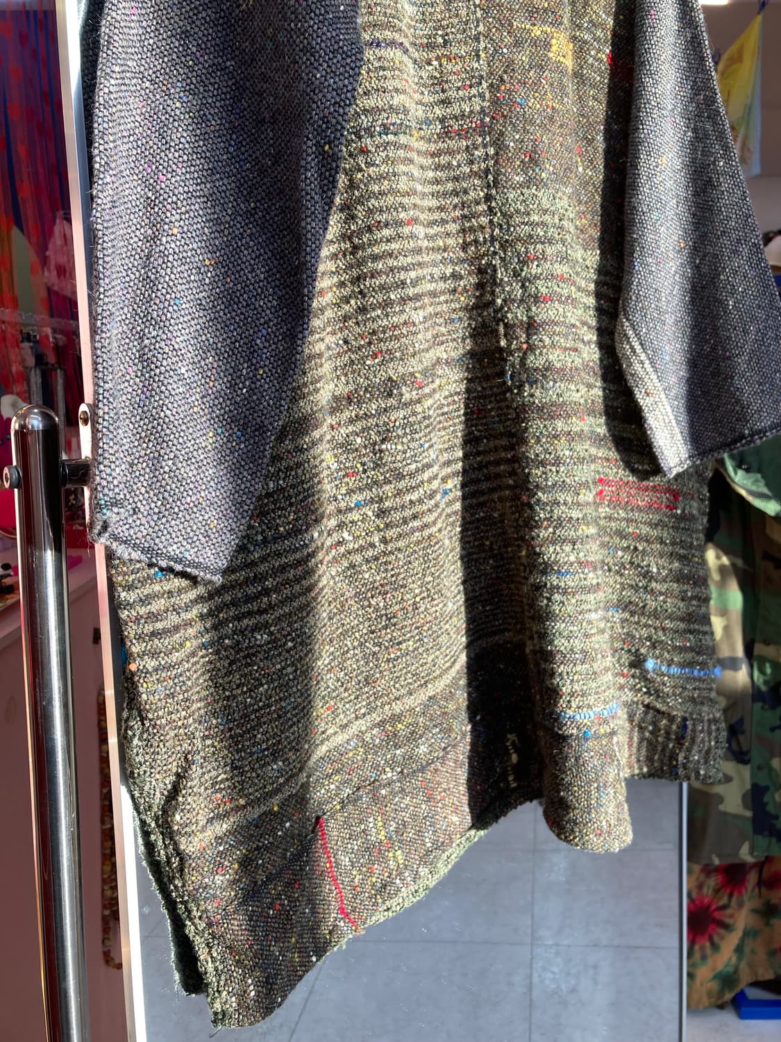 그런지 카키 니트 원피스 상품이미지4