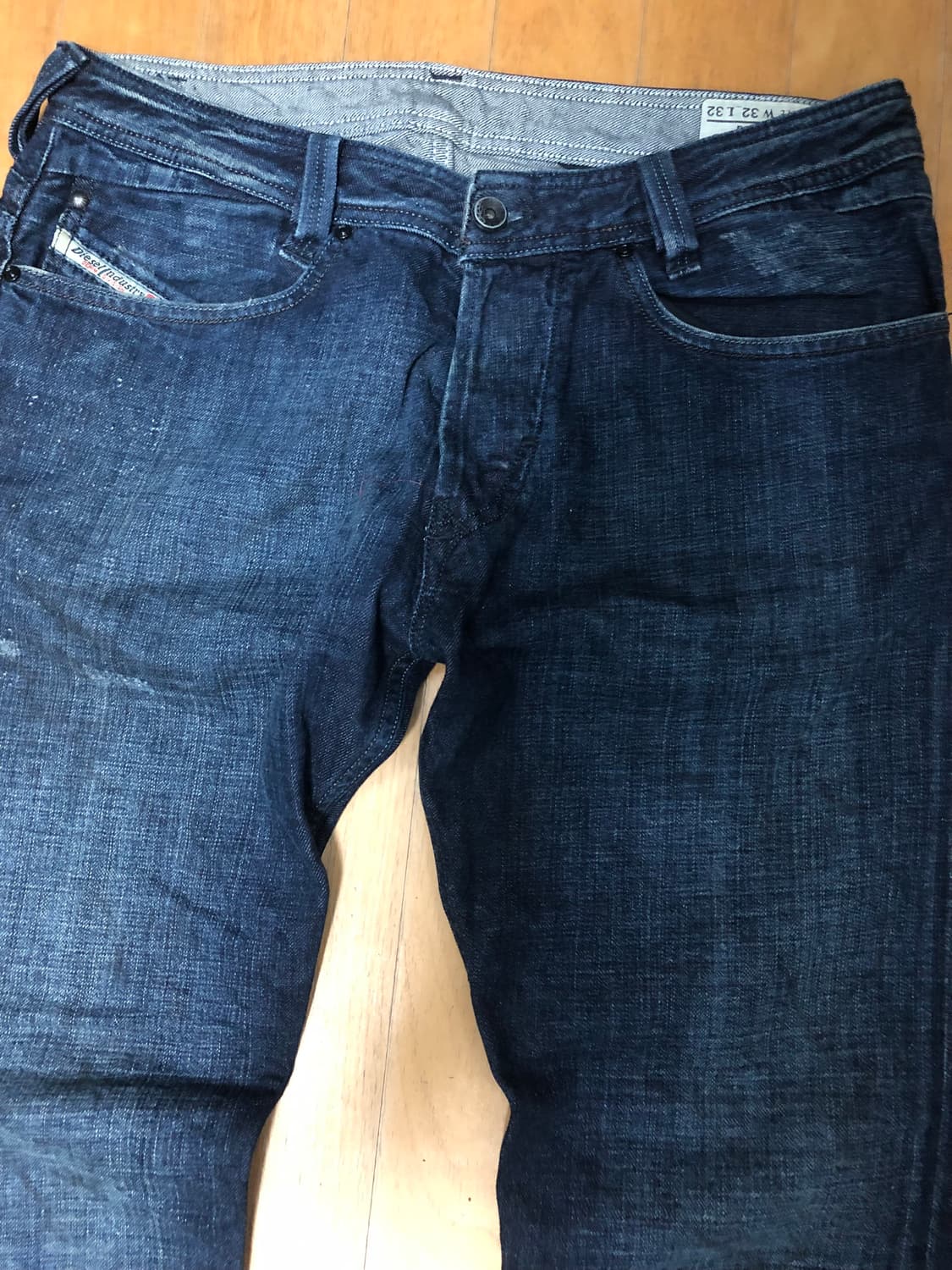 디젤 슬래머 지퍼 디테일 빈티지 데미지 워싱 데님팬츠 32 상품이미지3