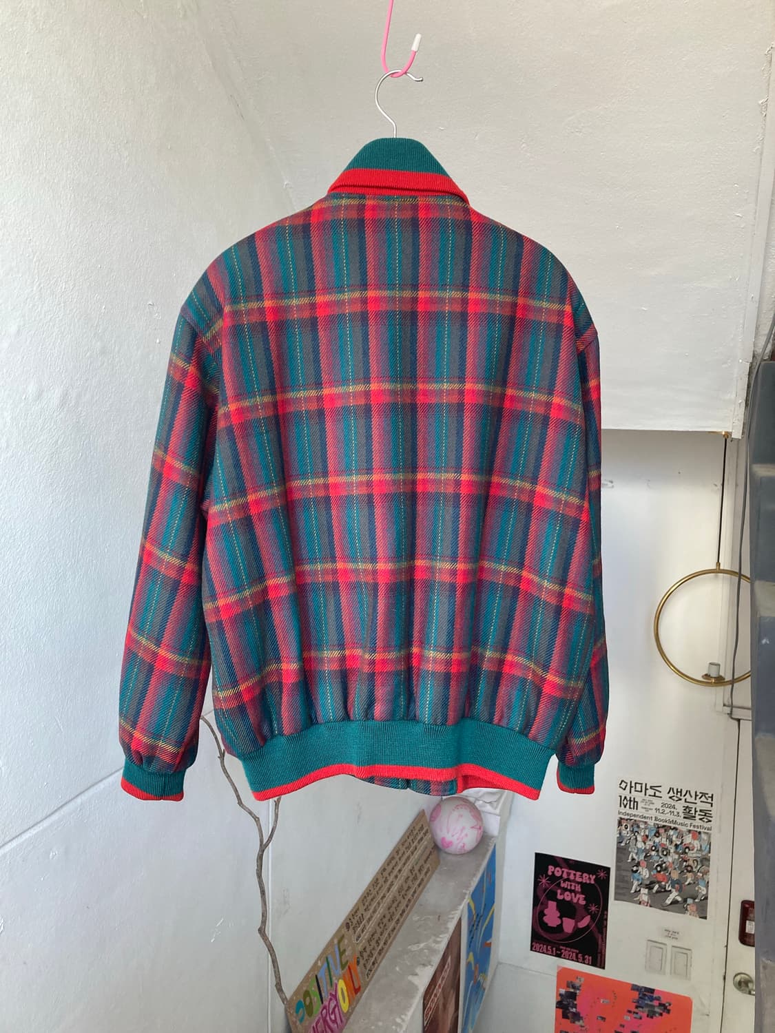 아놀드파마 체크 울 봄버 상품이미지5