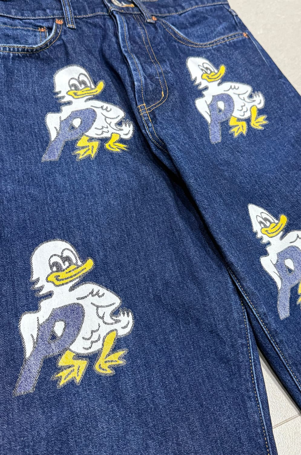 2022 팔라스 양면 오리 프린팅 배기 데님 청바지 상품이미지3