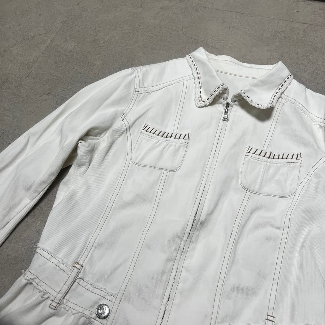 화이트 스티치 자켓 상품이미지2
