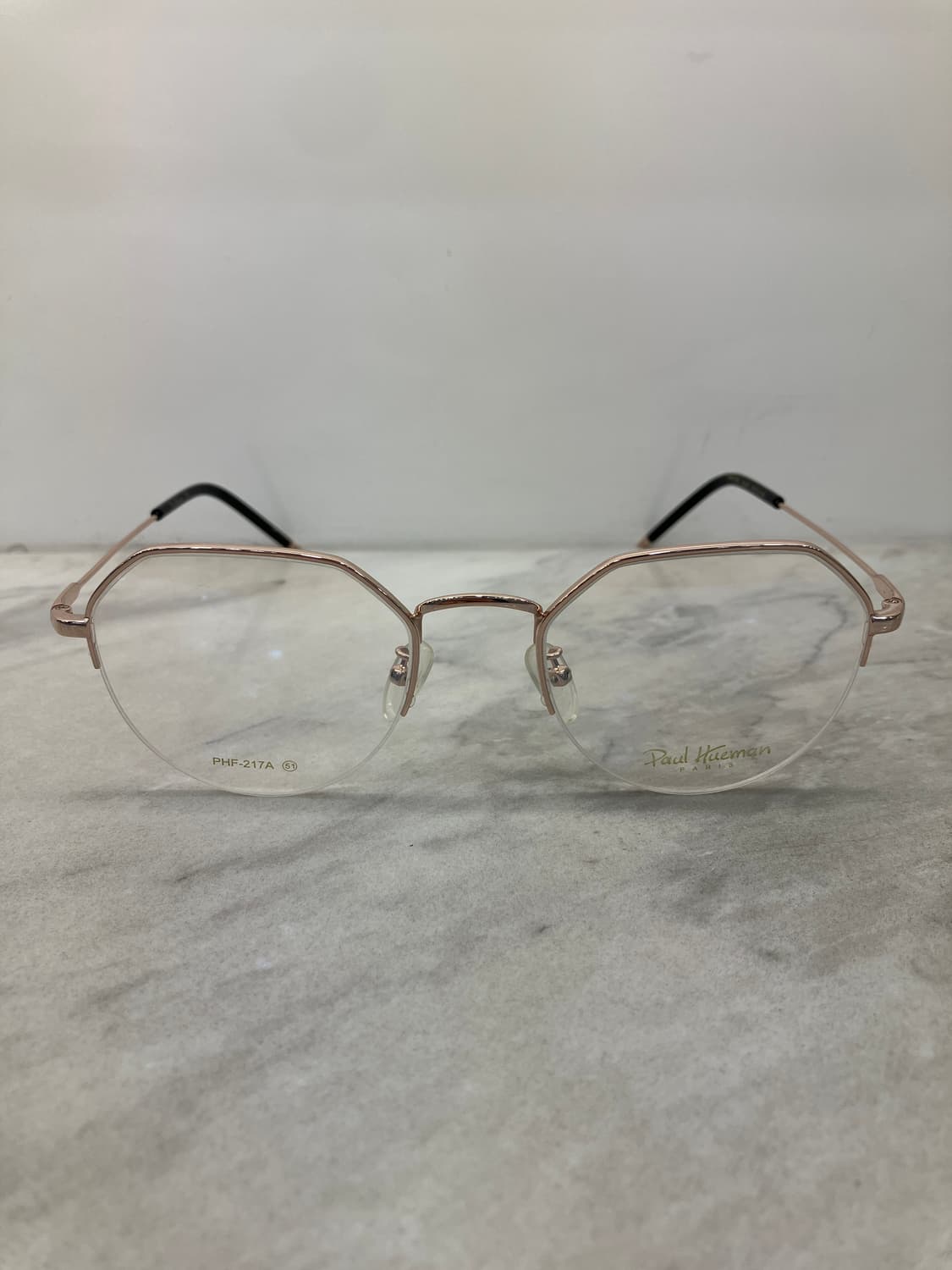 B41 폴 휴먼 Paul Hueman 로즈골드 라운드 반무테 안경 상품이미지6