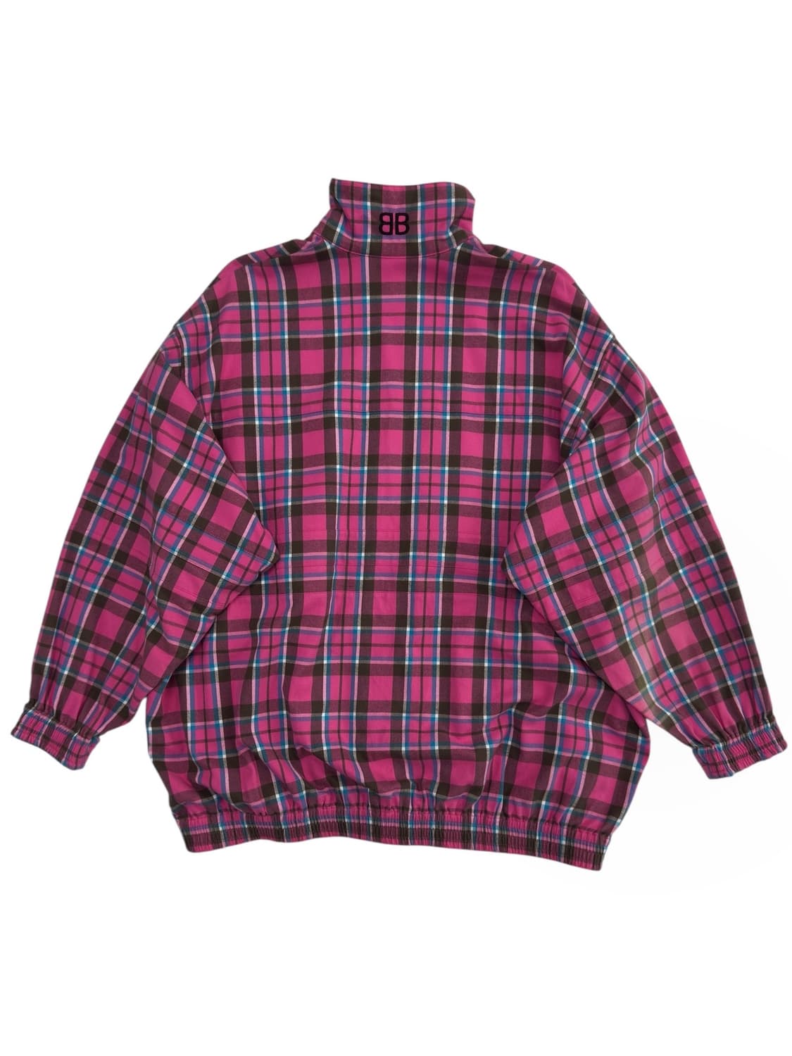 발렌시아가 핑크 플란넬 체크 집업자켓 백화점판 상품이미지2