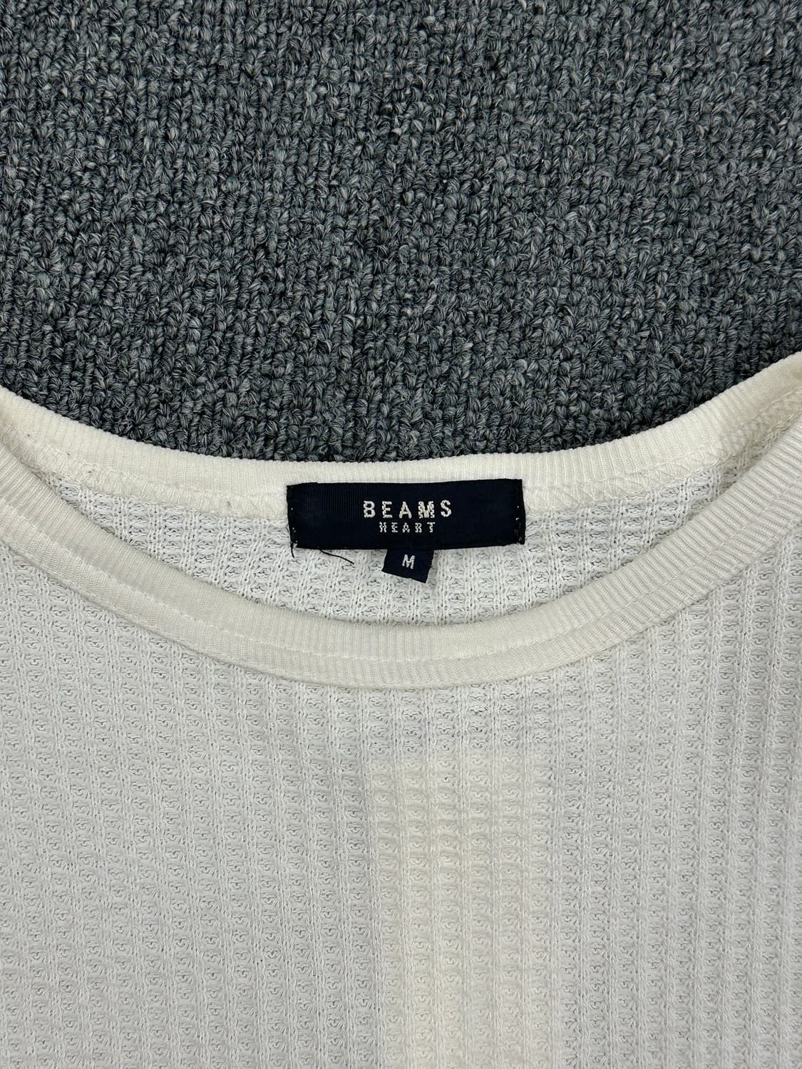 M)beams heart 빈티지 와플 롱슬리브 상품이미지4