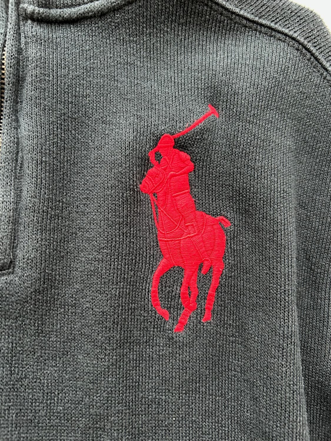 폴로 빅포니 니트 반집업 상품이미지2