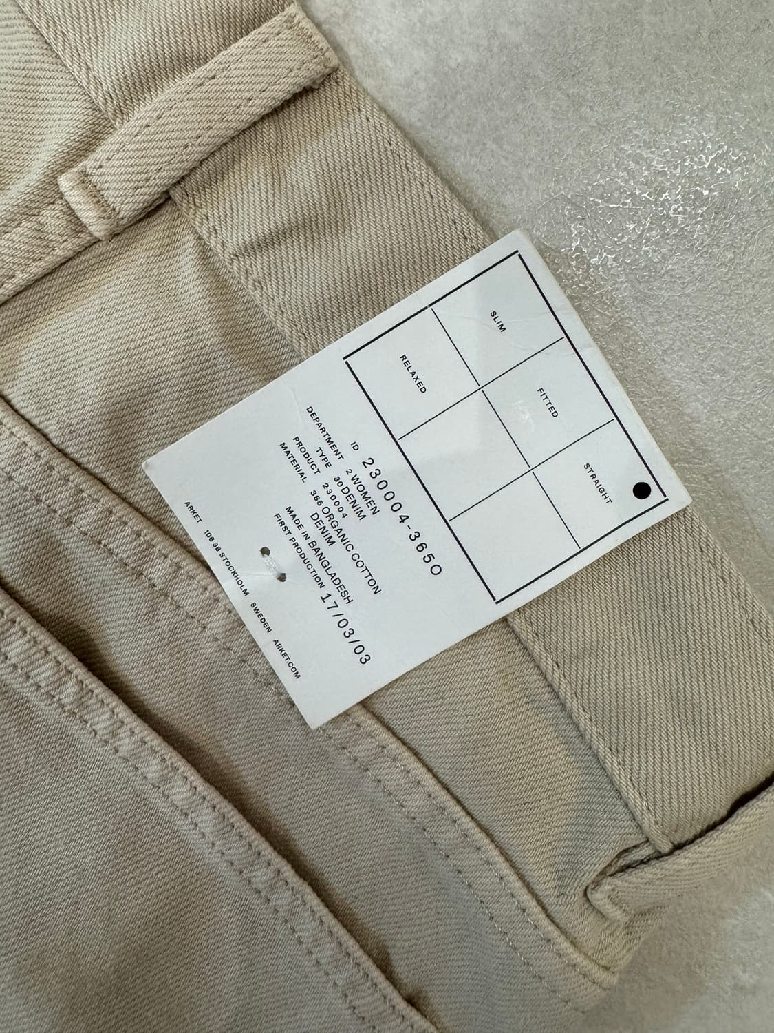 (새상품) 아르켓 오버다이드 스트레이트 데님 25 상품이미지4