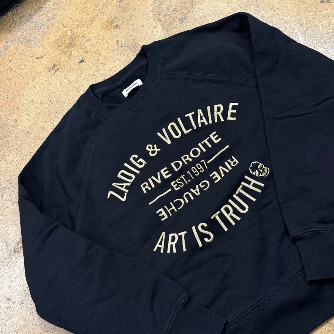 [정품/XS] 자딕앤볼테르 블랙 맨투맨 티셔츠 b10 상품이미지1