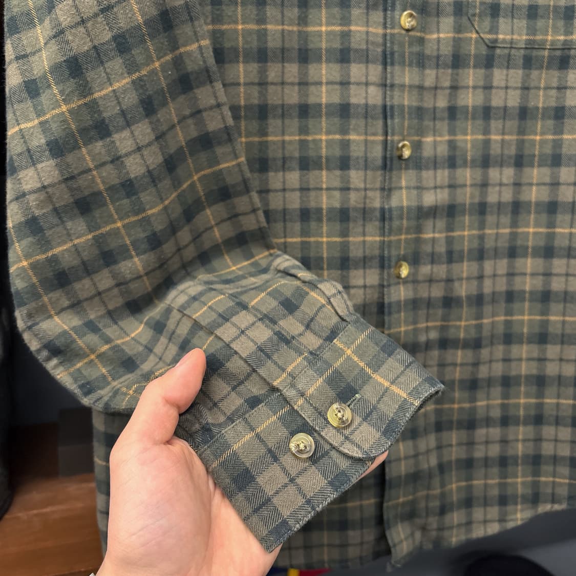 엘엘빈 윈도우 타탄체크 플란넬 버튼다운 워크셔츠 N1081 상품이미지5