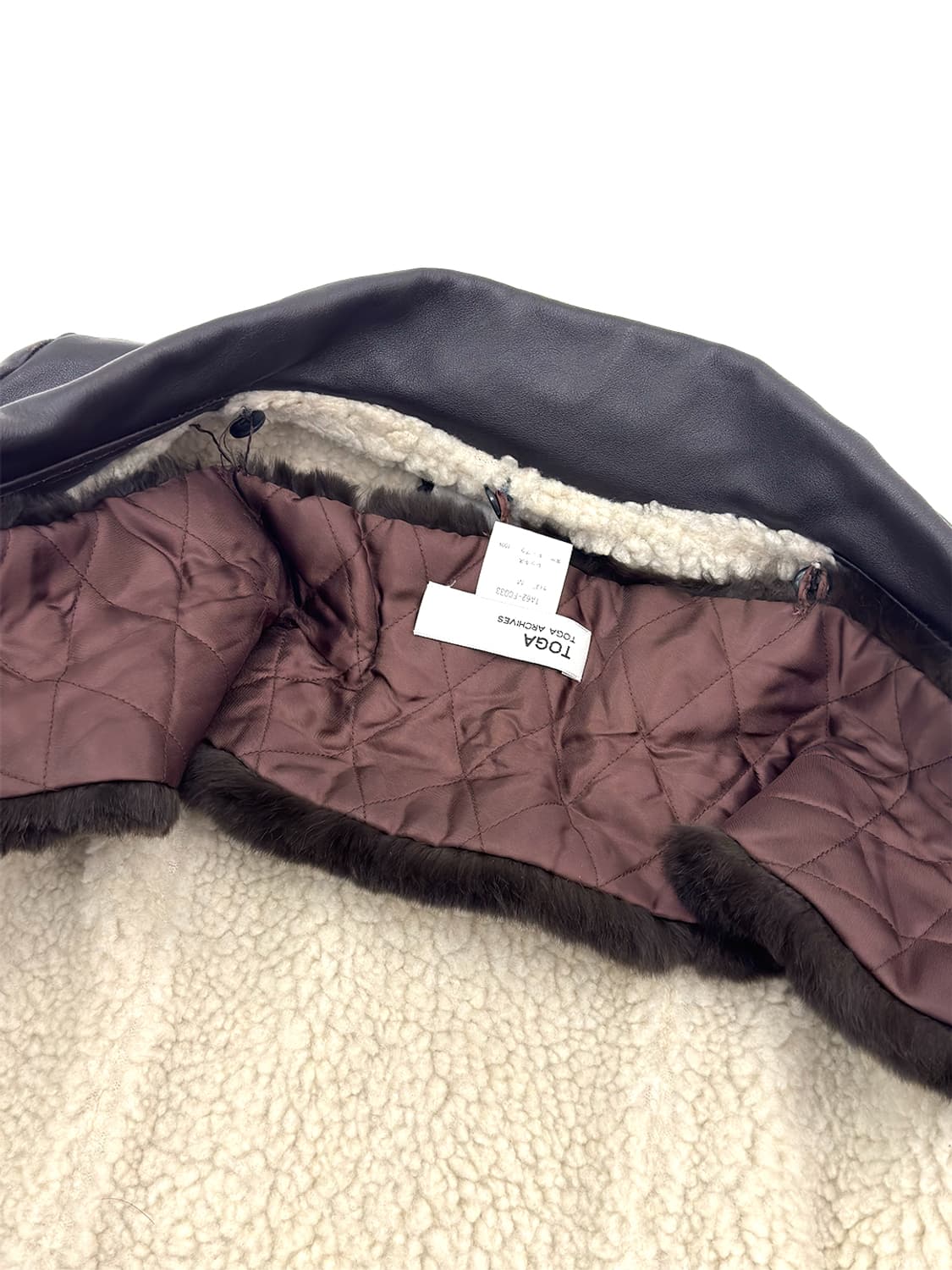 TOGA Mouton Collar Leather Jacket/ M 상품이미지7