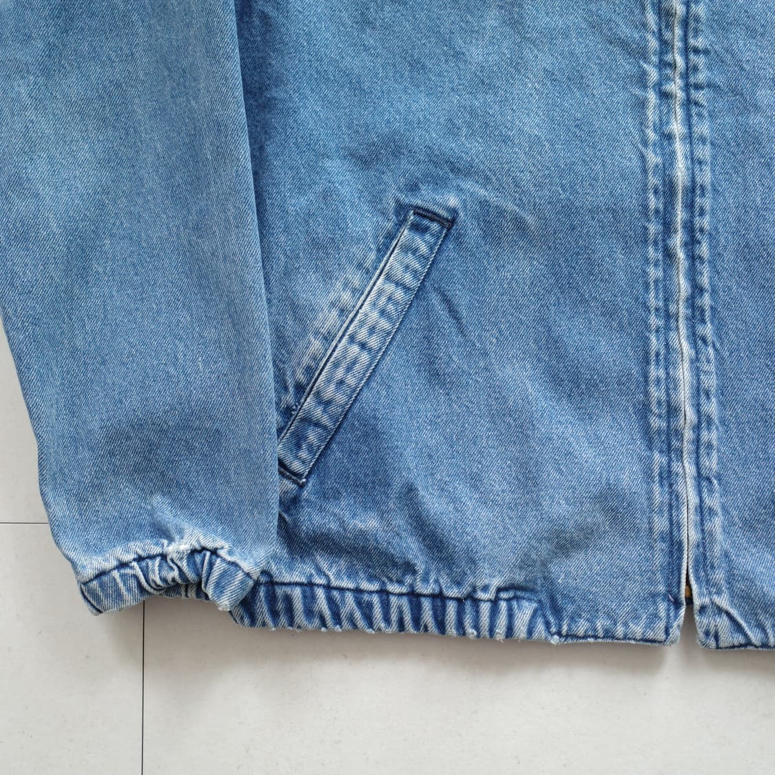 90s 초크라인 MADE in USA 오하이오 데님 블루종 베이포트 자켓 상품이미지6