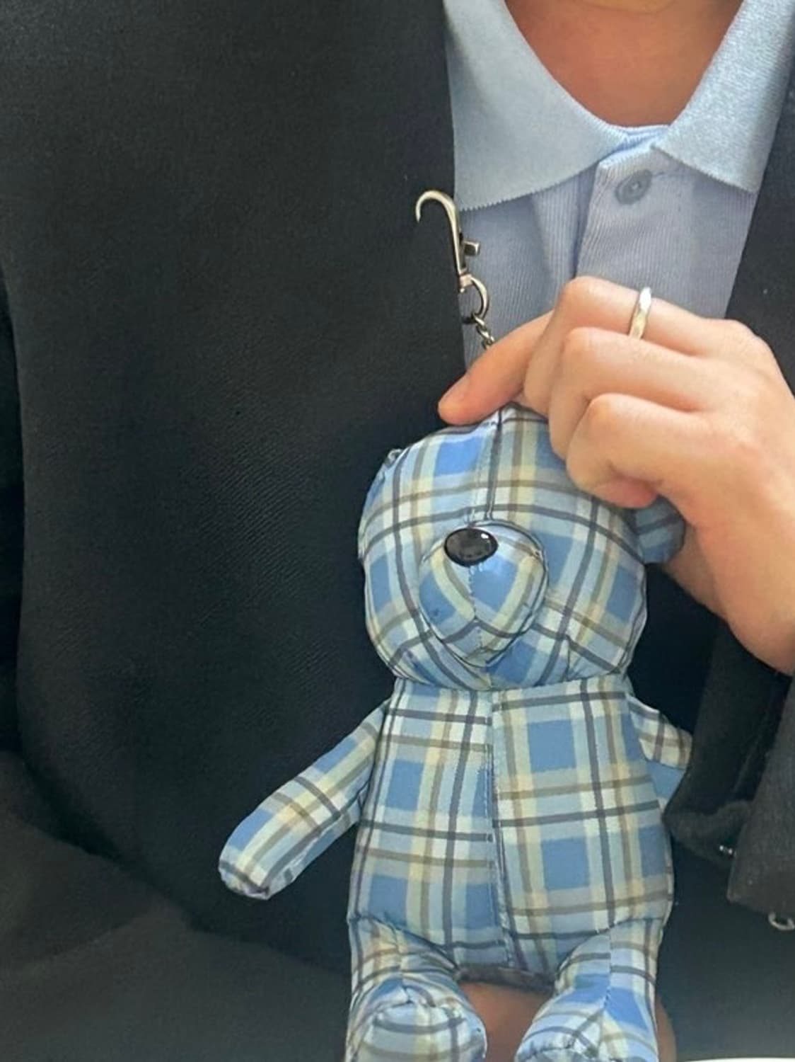 베어키링 체크 윈드 브레이커 상품이미지4