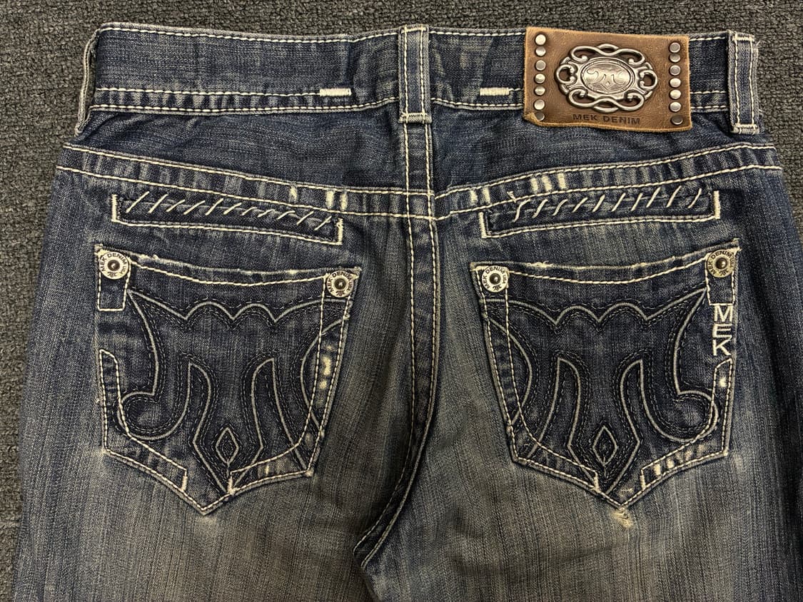 32)Mex Denim 빈티지 스티치 디테일 워싱 데님팬츠 상품이미지2