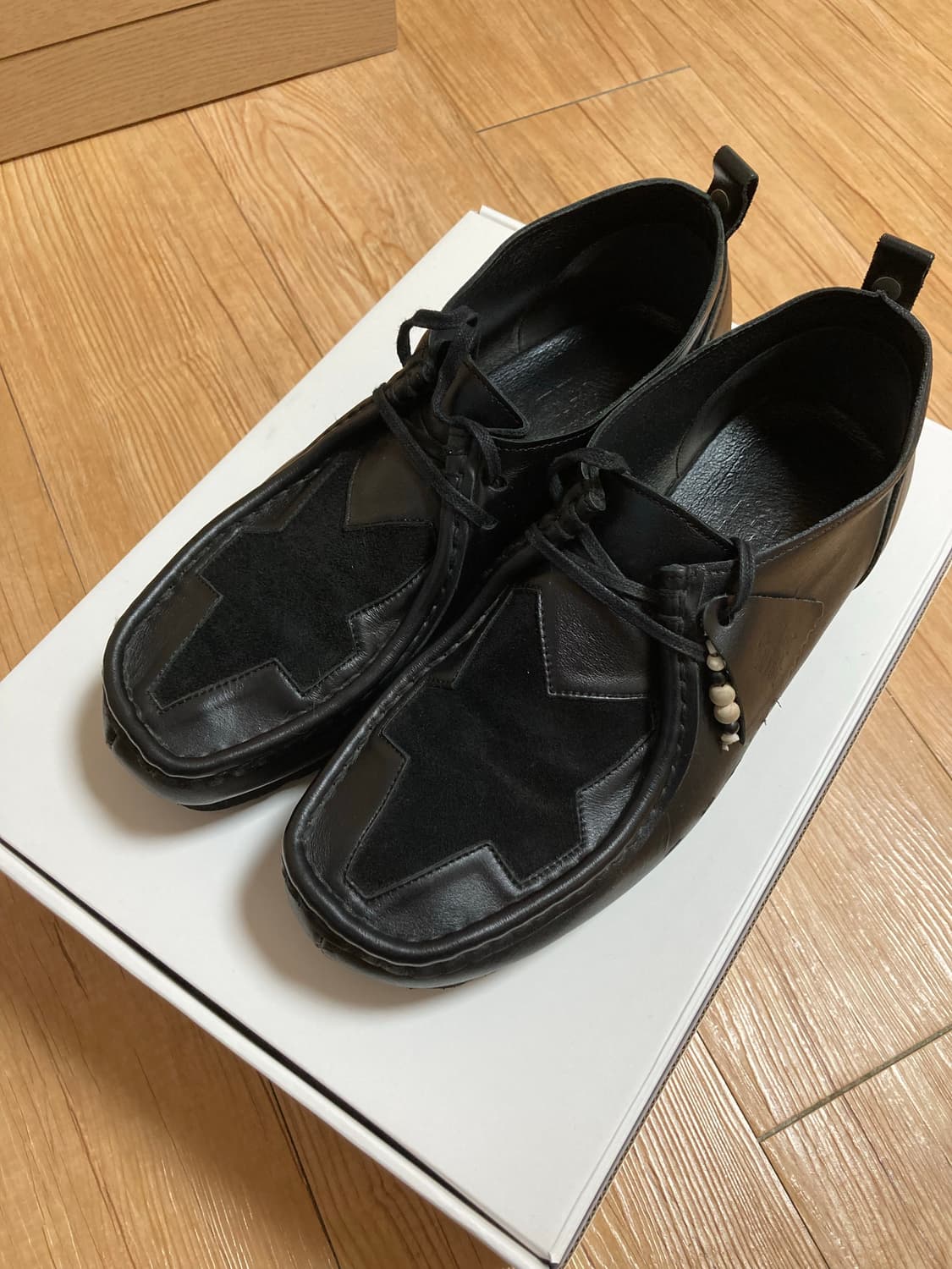 [3]폴리테루 왈라비 슈즈 스타 레더 블랙 상품이미지3