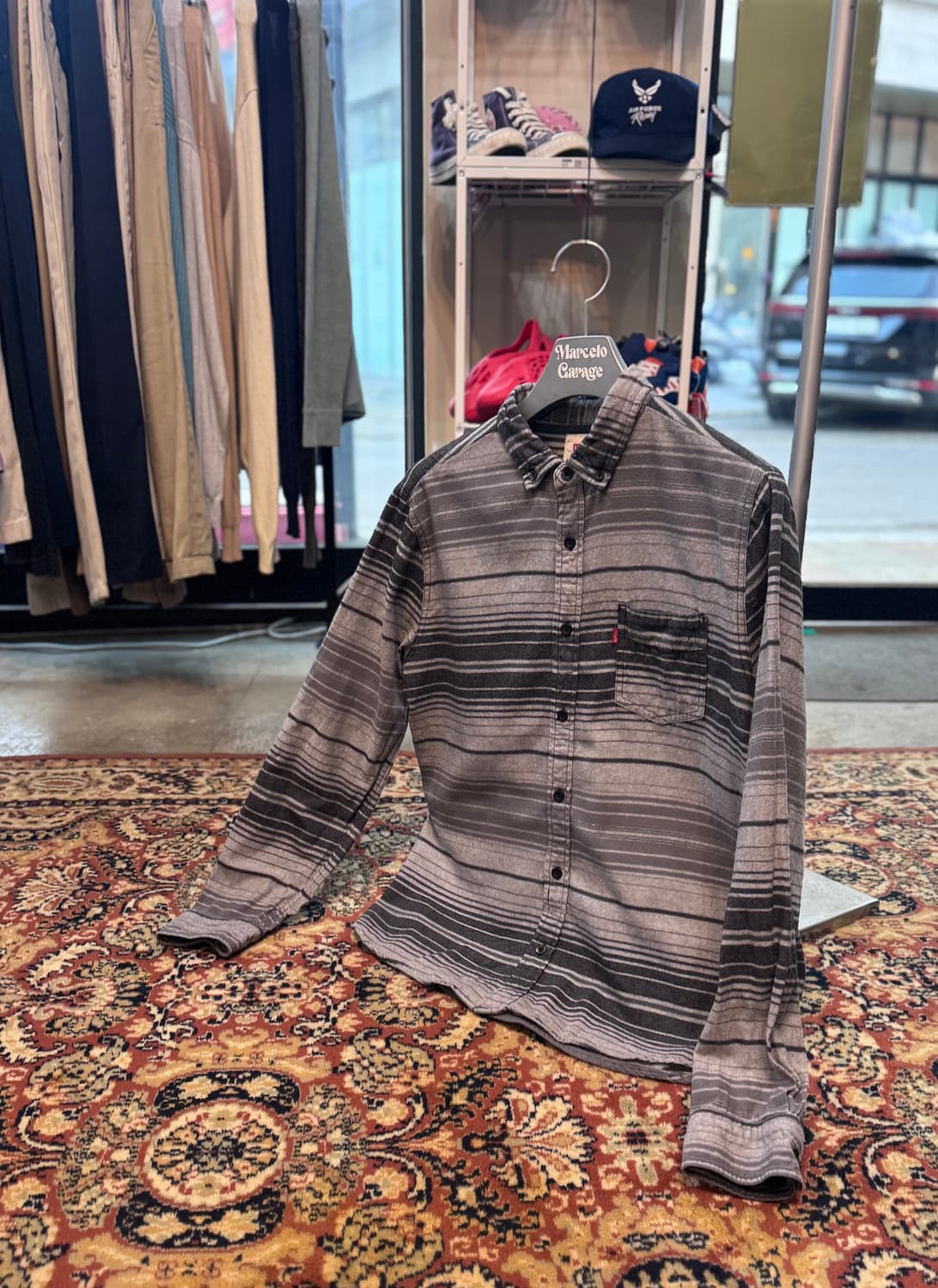 빈티지 리바이스 스트라이프 플란넬 셔츠 M (610) 상품이미지1