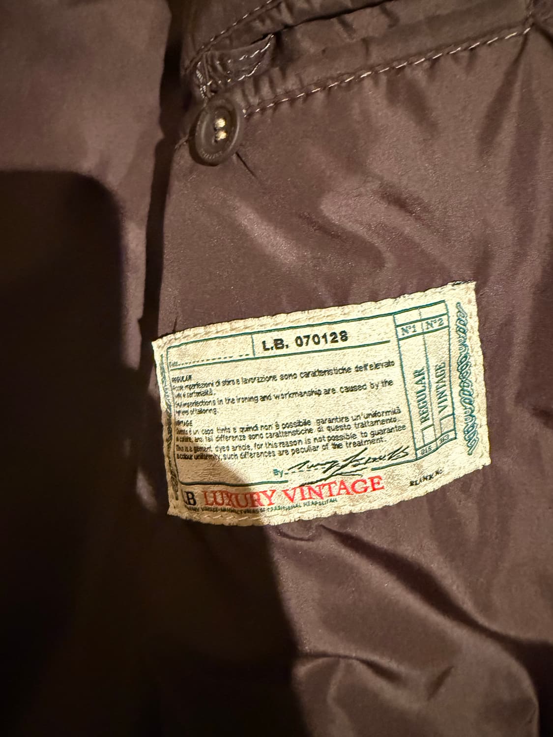 루이지 보렐리 브라운 레더 자켓(eu48, m) 상품이미지3