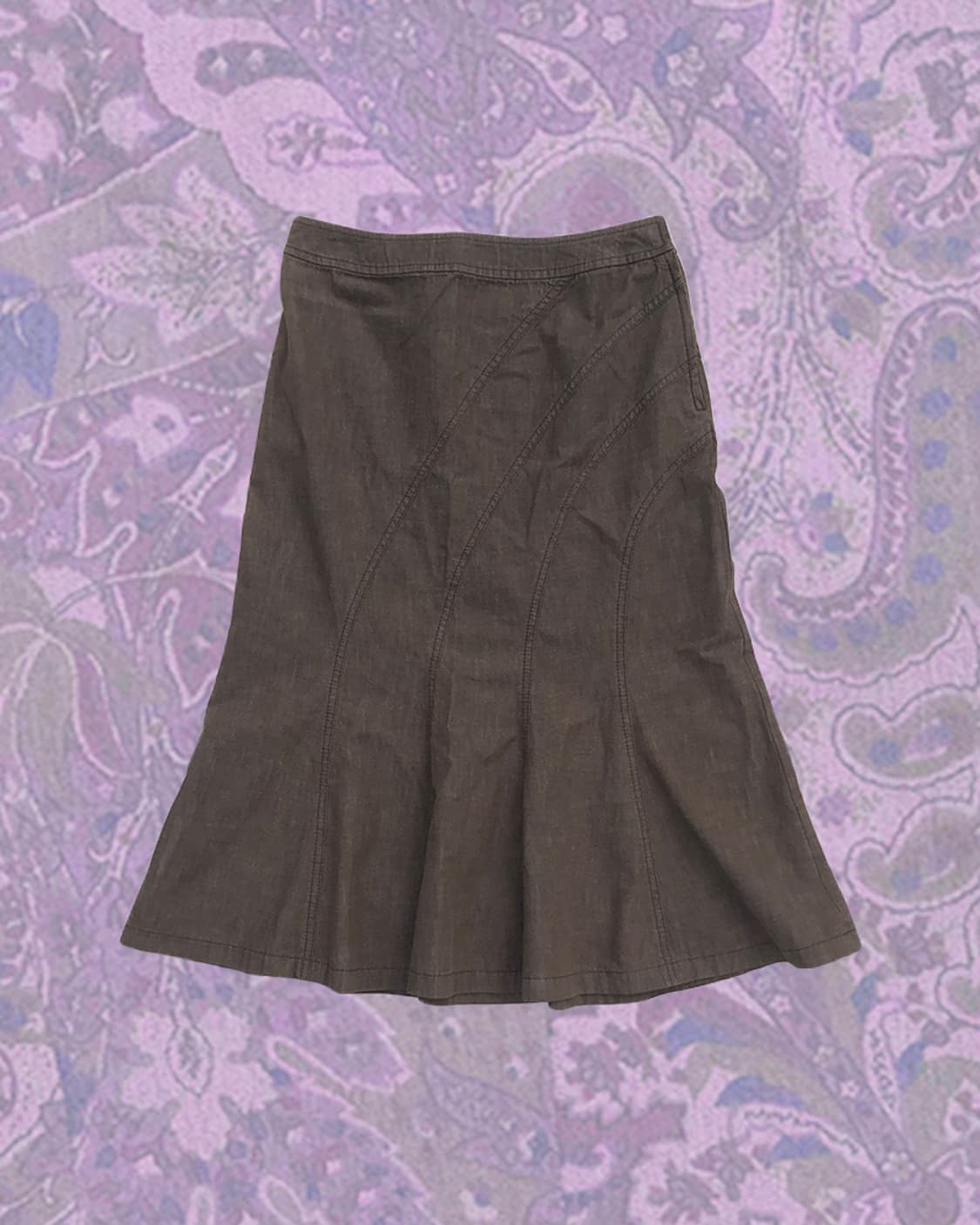 빈티지 구제 y2k 머메이드 핏 미디 스커트 상품이미지1