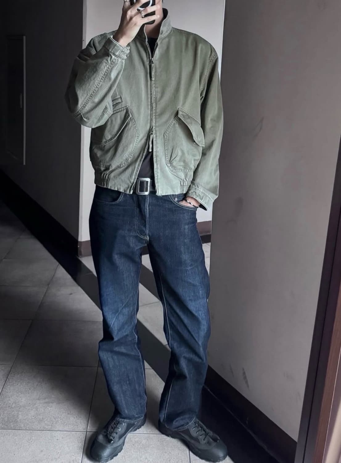 (S) 쿠어 카치온 워시드 트리밍 카라 주우재 점퍼 상품이미지4