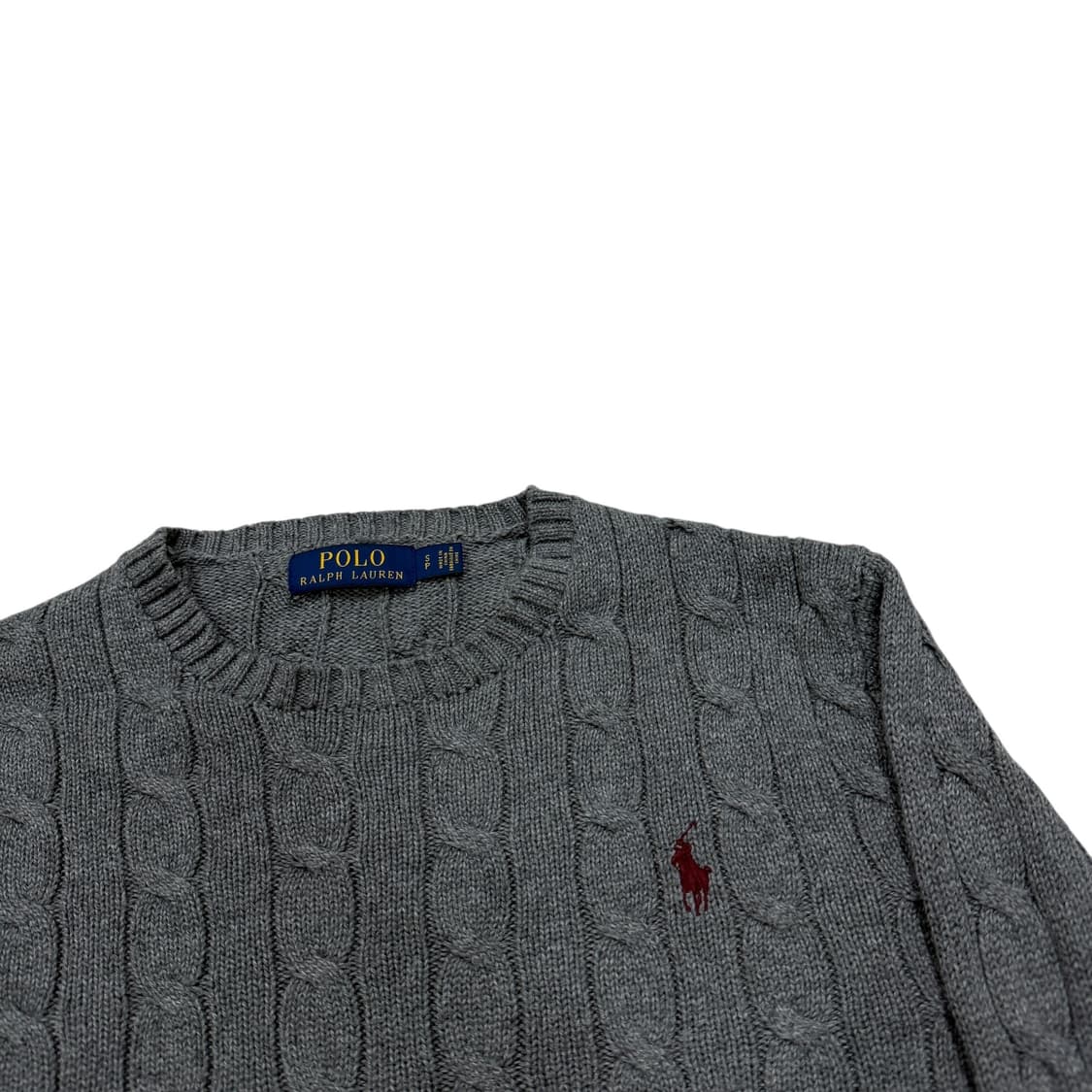 폴로 랄프로렌 신형 꽈배기 케이블 니트 그레이 S 상품이미지2