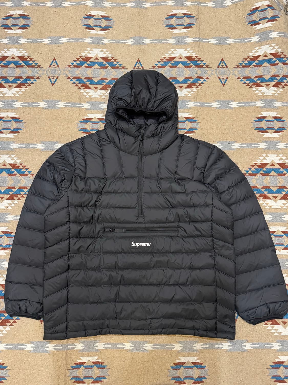 [XL] 슈프림 마이크로다운 하프 집 후드 풀오버 블랙 -25FW 상품이미지3