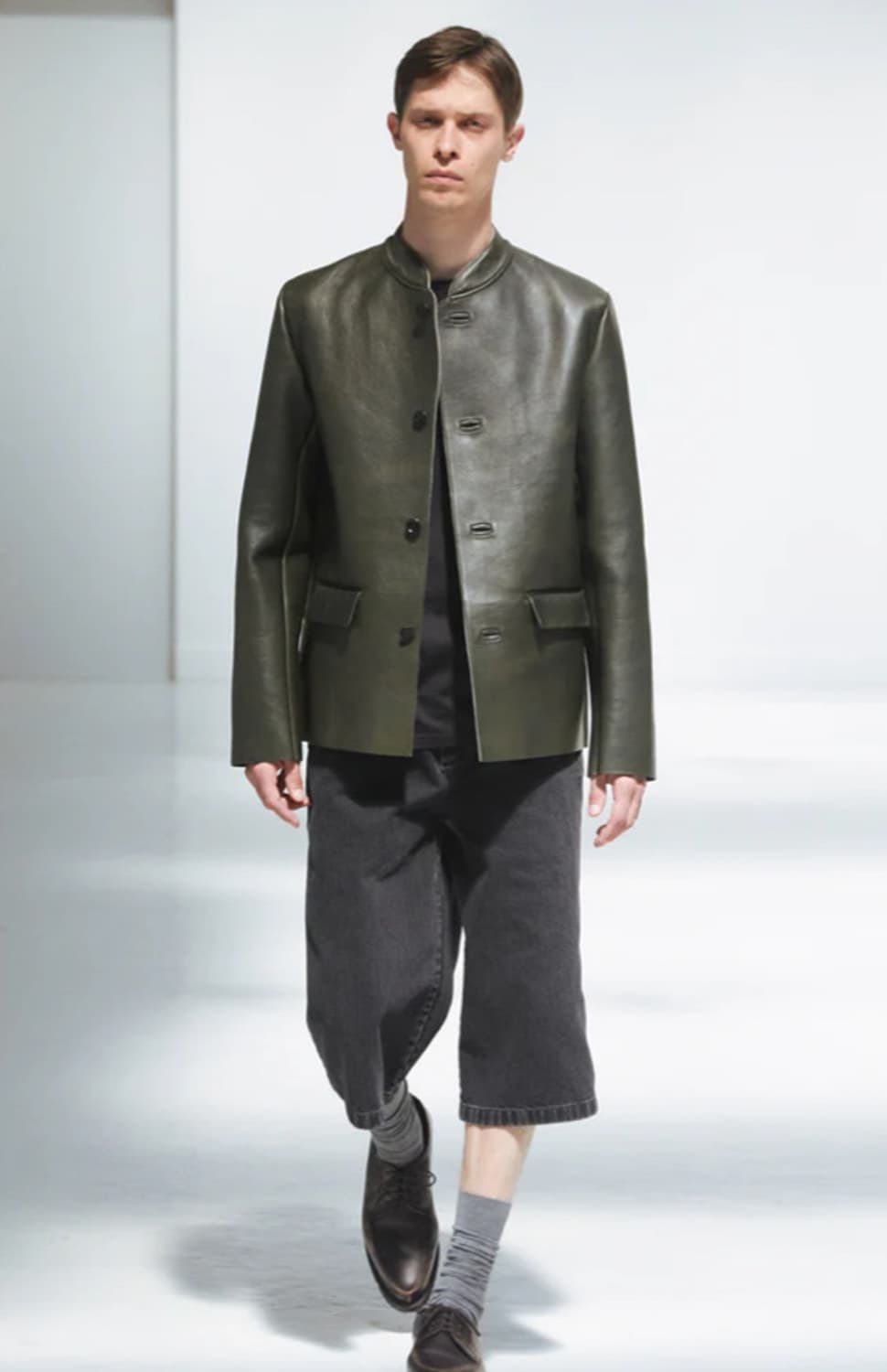 (S)rier bonded leather jacket ivy 상품이미지3