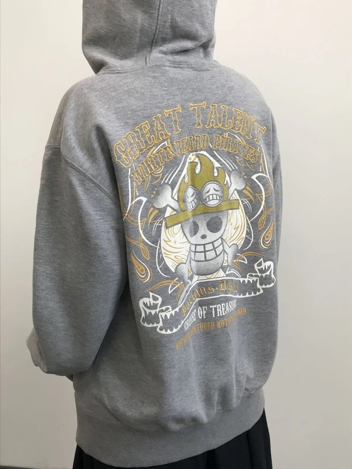 One Piece Skull Graphic Zip Hoodie 상품이미지2