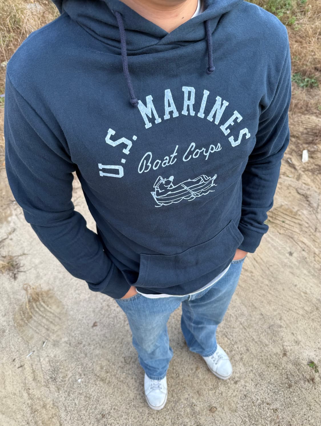 Lumber US MARINES hoodie 미해병 보트 그래픽 후드티 상품이미지1