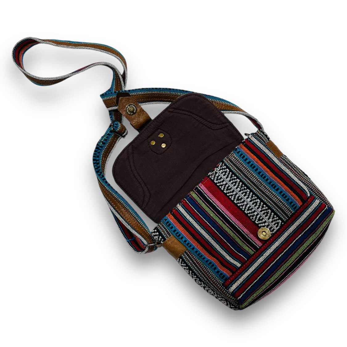 에스닉 자가드 히피 무드 네팔제 빈티지 크로스백 상품이미지3