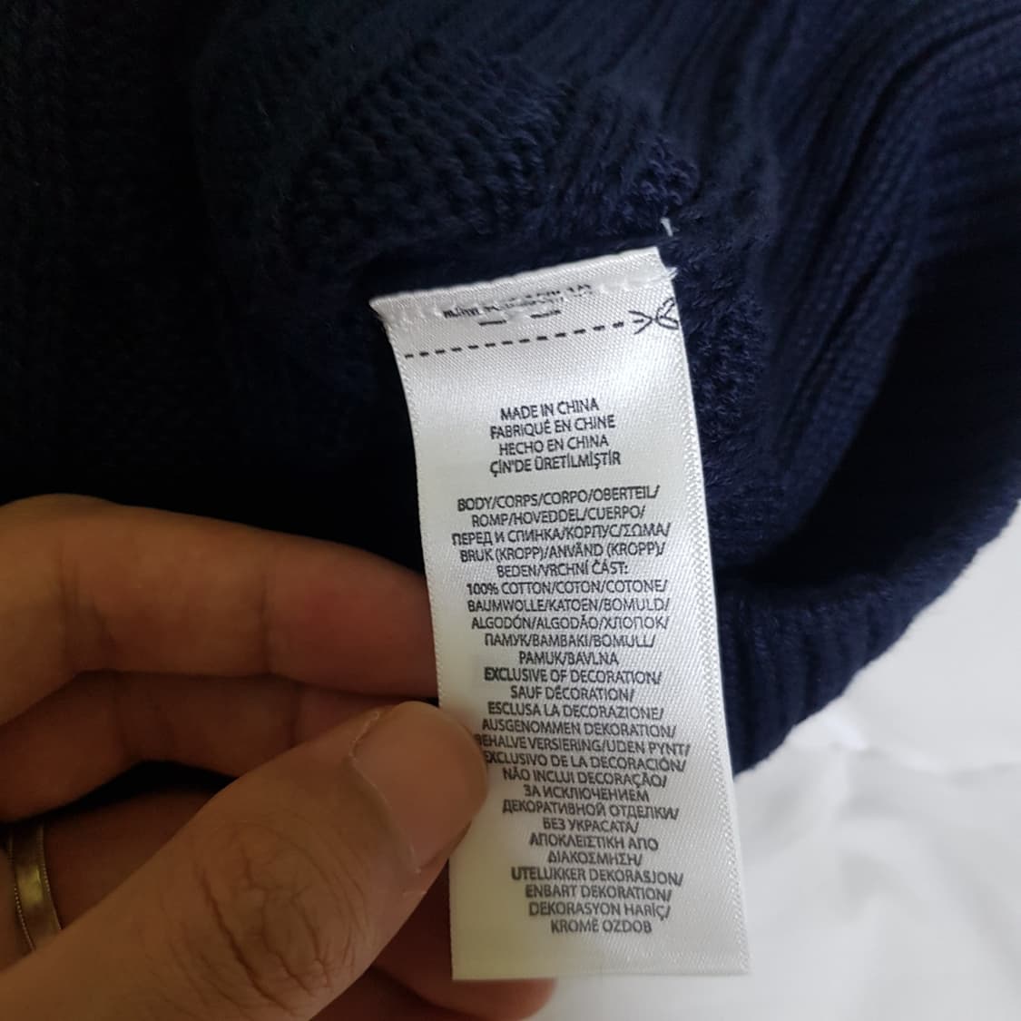 폴로 랄프로렌 케이블 반팔 여성 네이비 S 상품이미지5