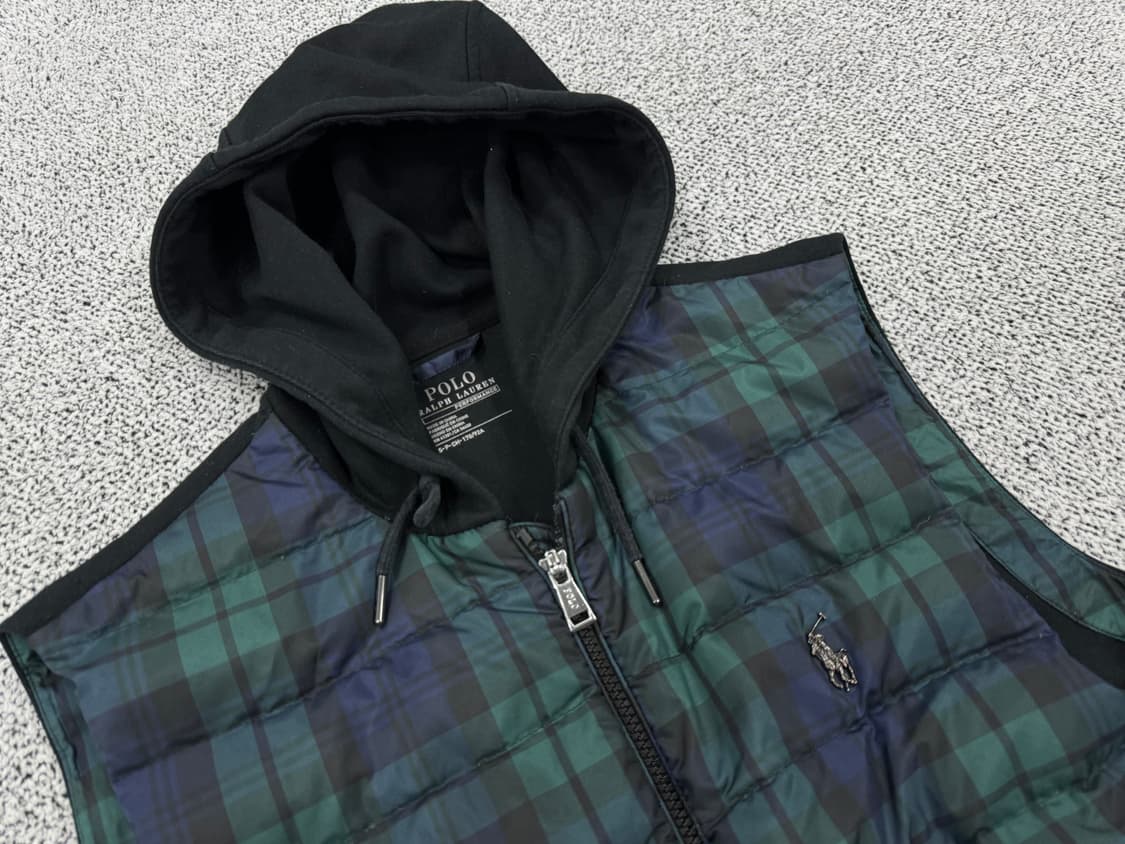 폴로 랄프로렌 블랙워치 후드 다운베스트 상품이미지4