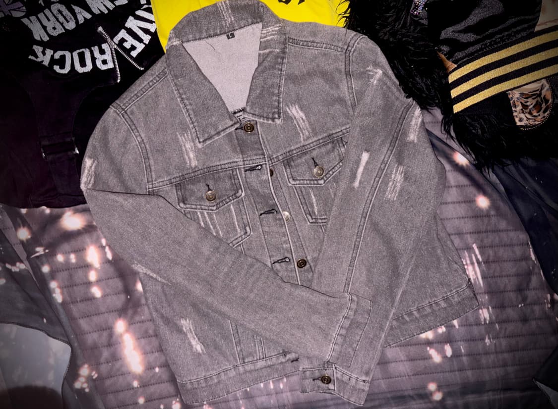 보세 에이블리 데님 흑청 자켓 상품이미지1