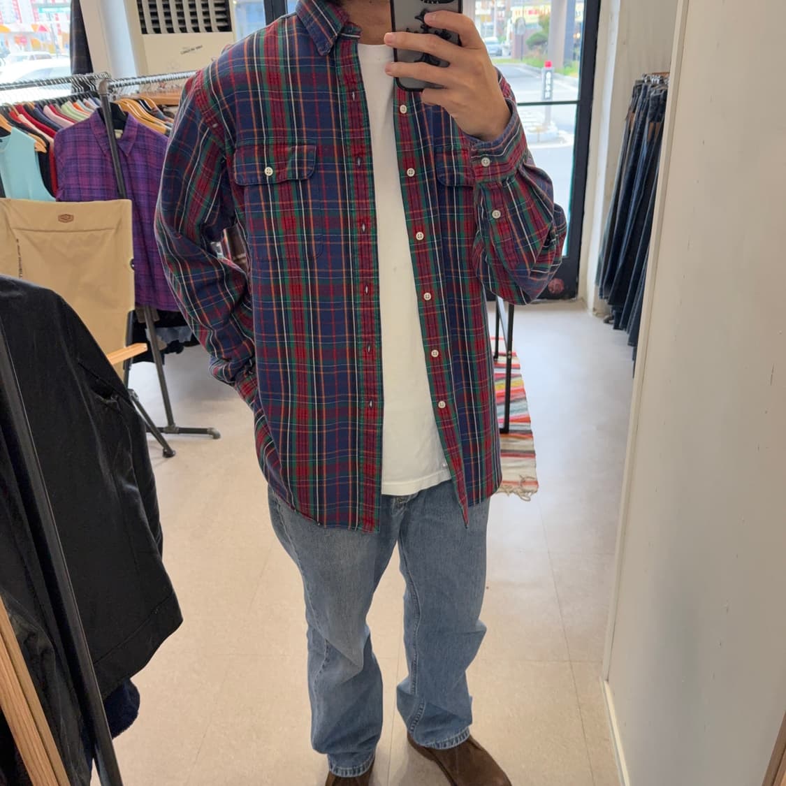 90~00s 폴로 플란넬 워크 셔츠 상품이미지1