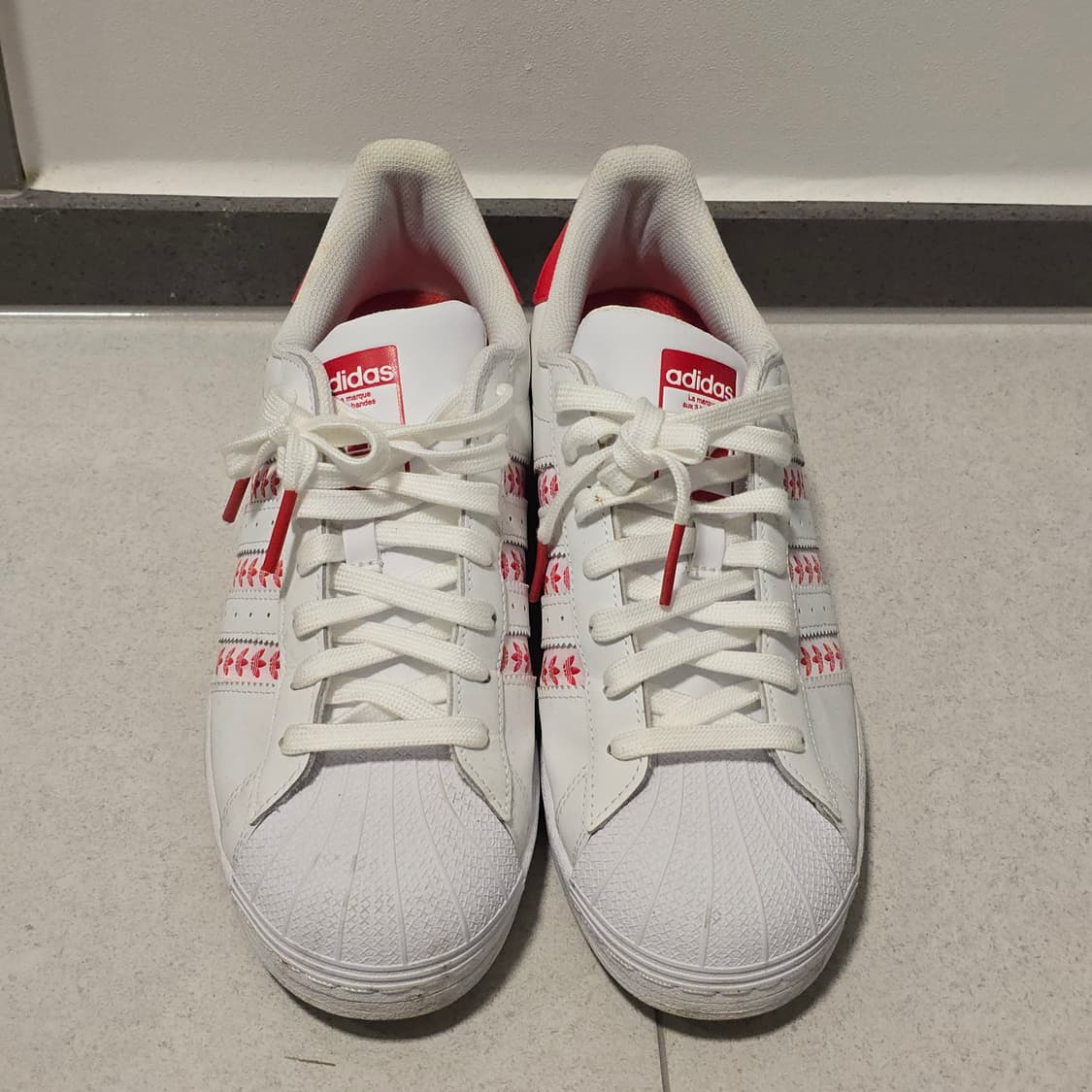 [265] 아디다스 슈퍼스타 화이트 러쉬 레드 상품이미지4