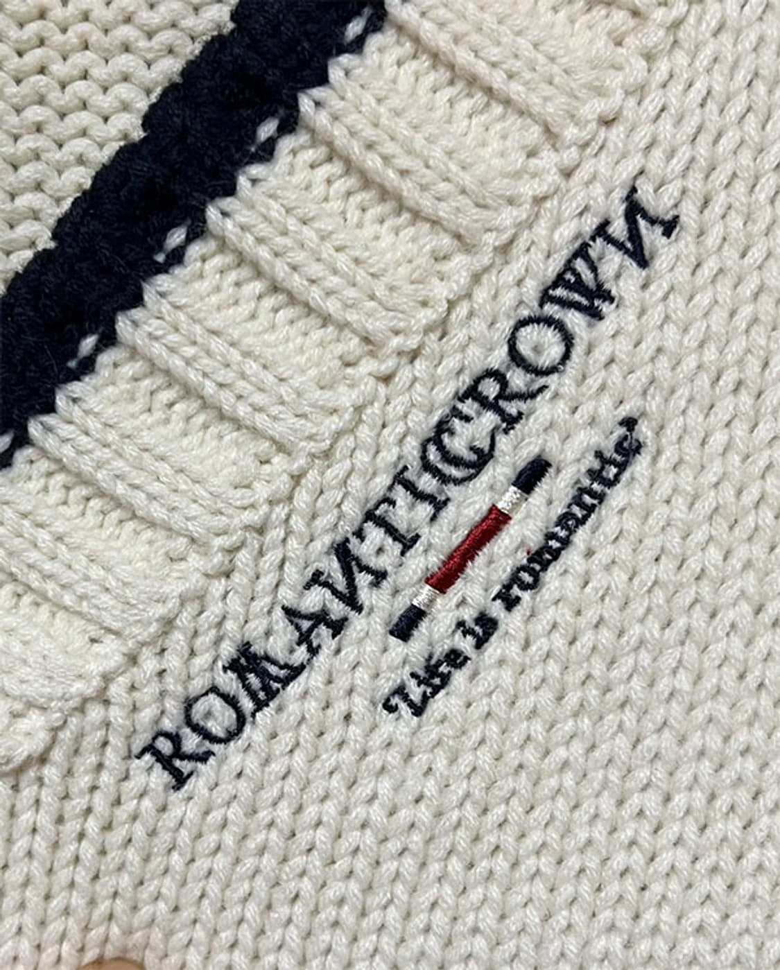 로맨틱크라운 니트조끼 새상품 오버핏 캐주얼 95-100 상품이미지4